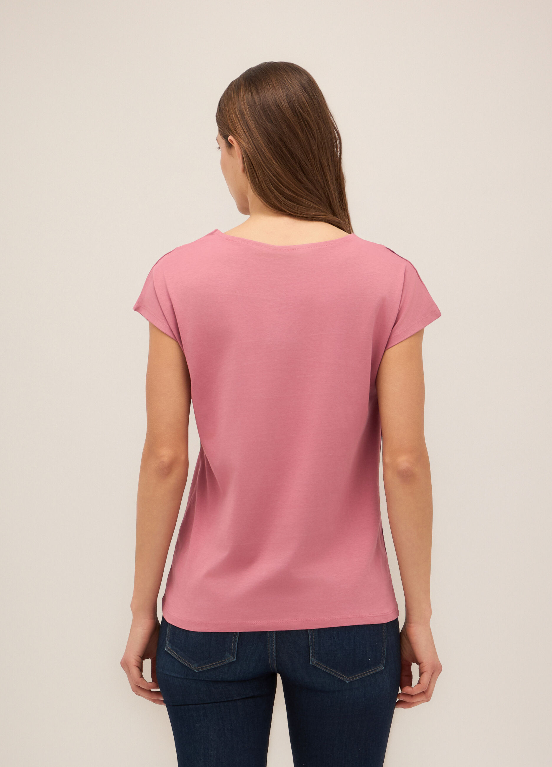 T-shirt in puro cotone donna_1