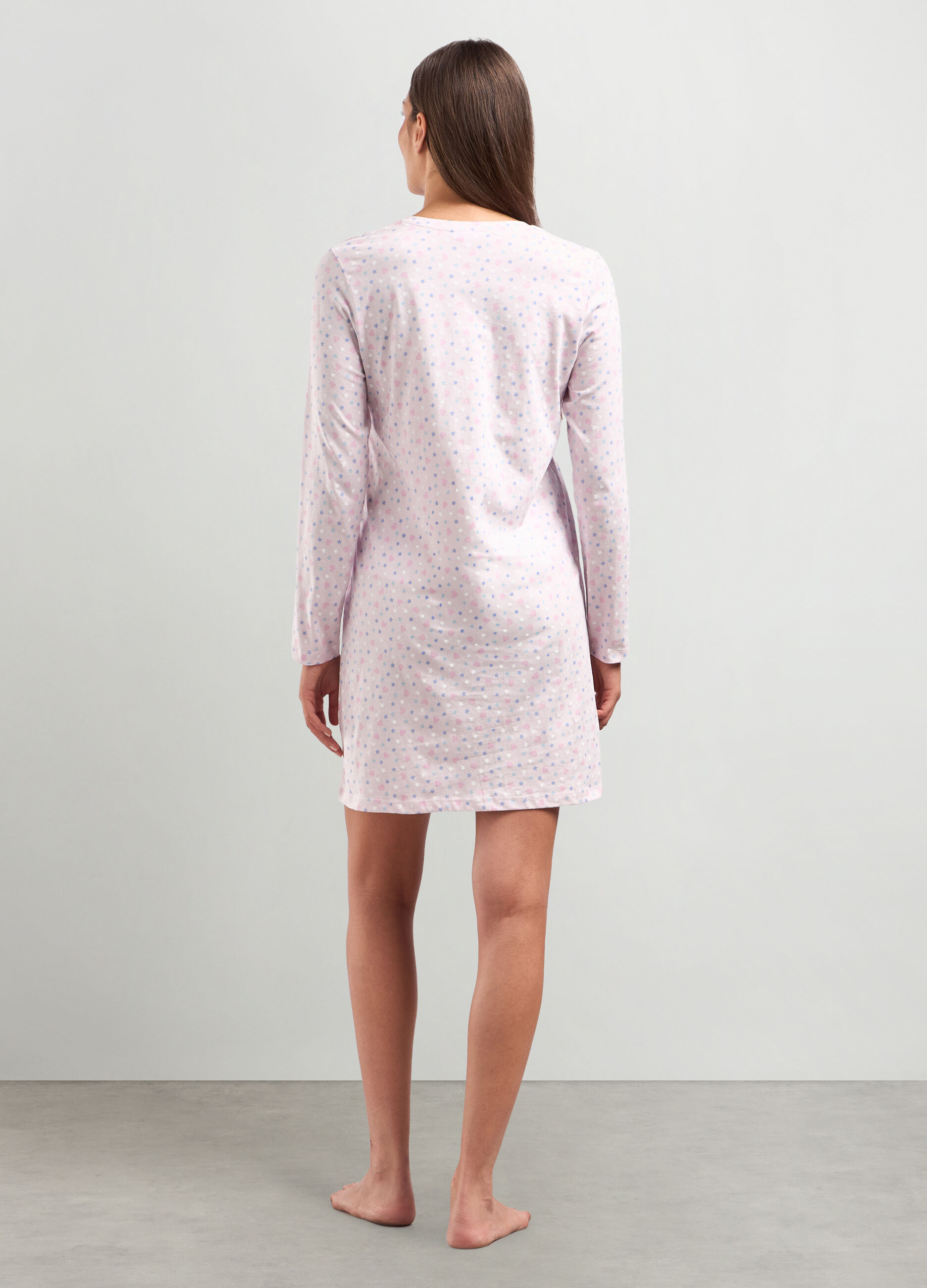 Camicia da notte in puro cotone donna_1