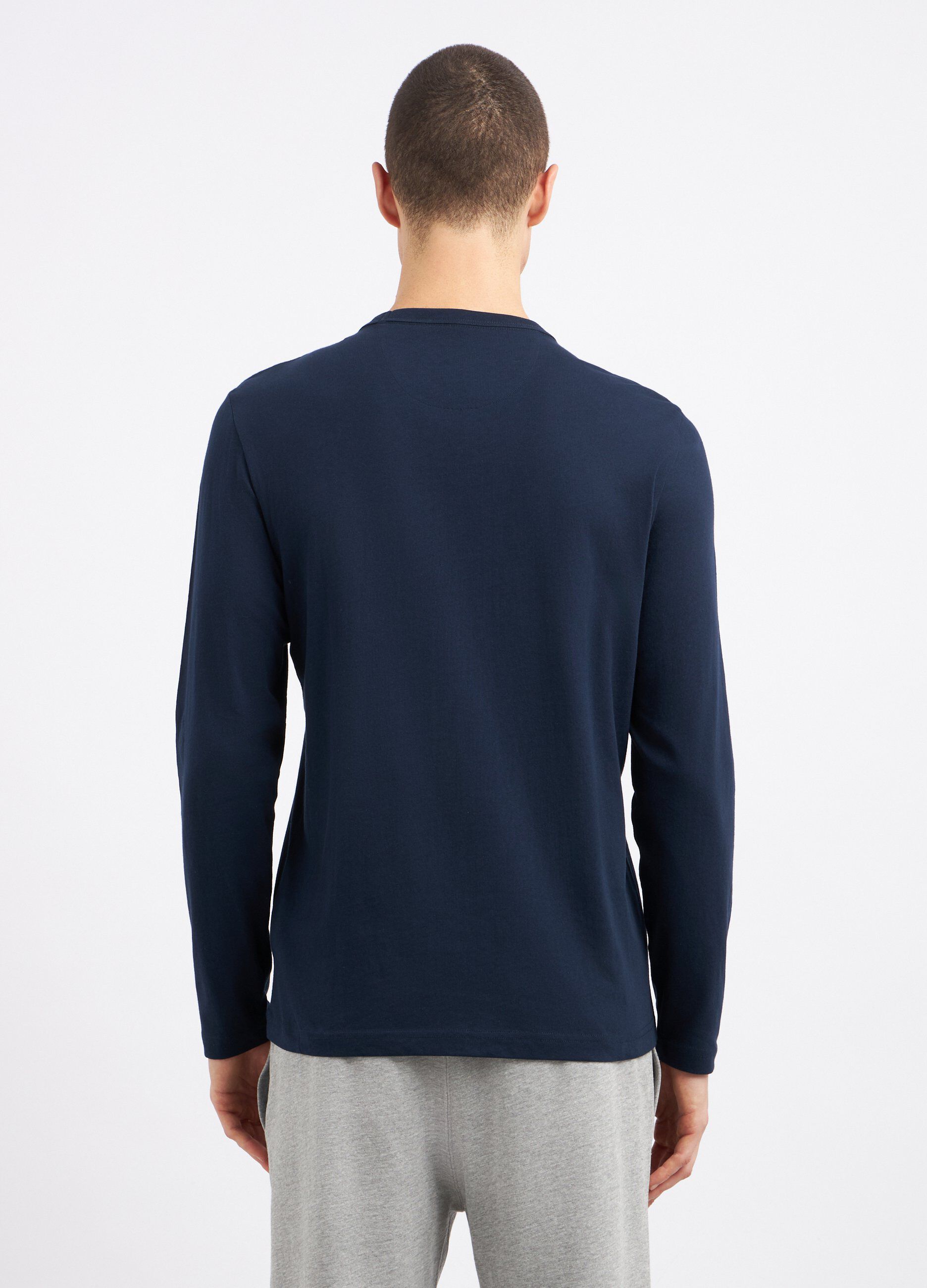 T-shirt in puro cotone a maniche lunghe uomo_1