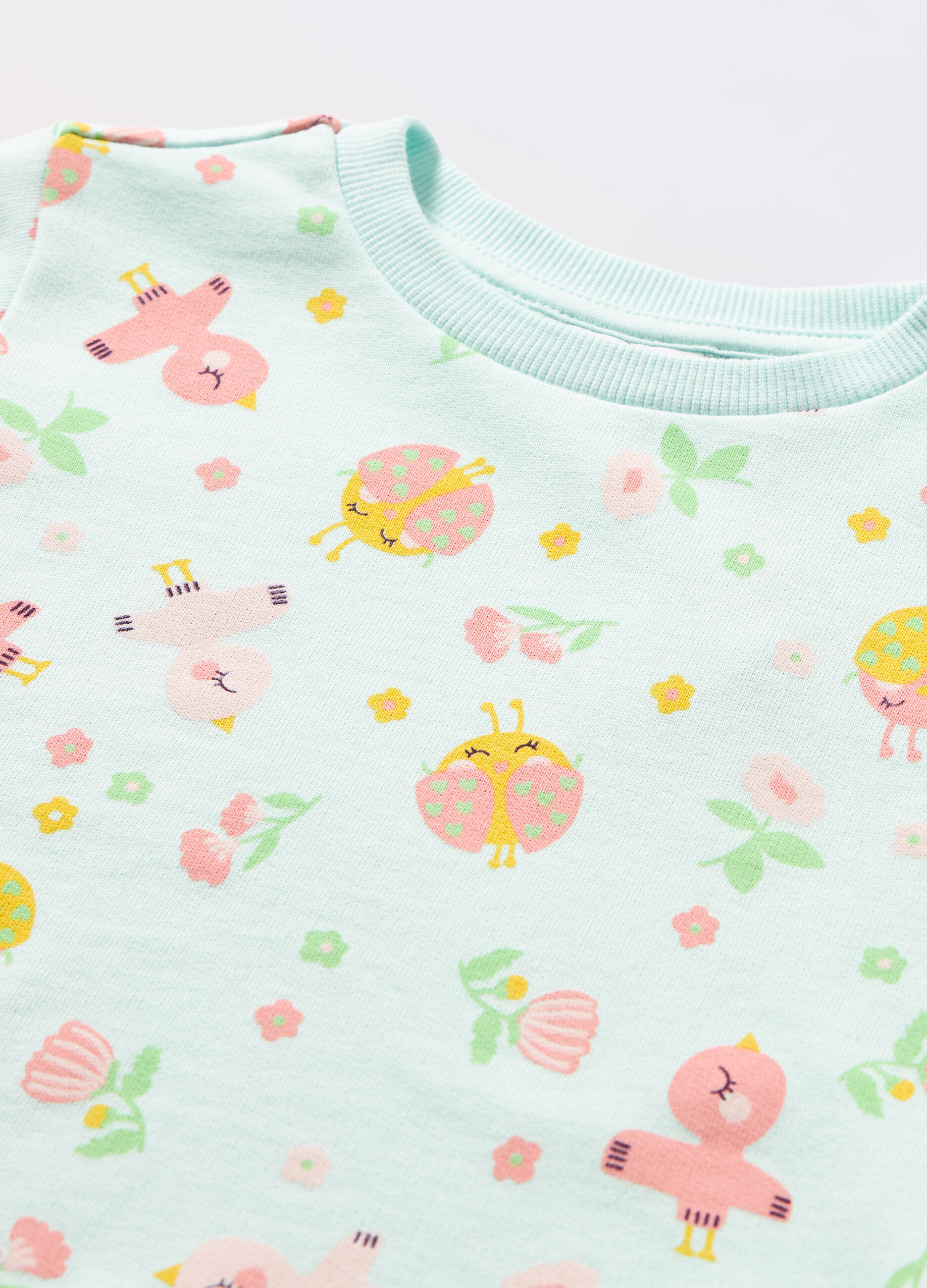 Felpa in french terry di puro cotone neonata_1