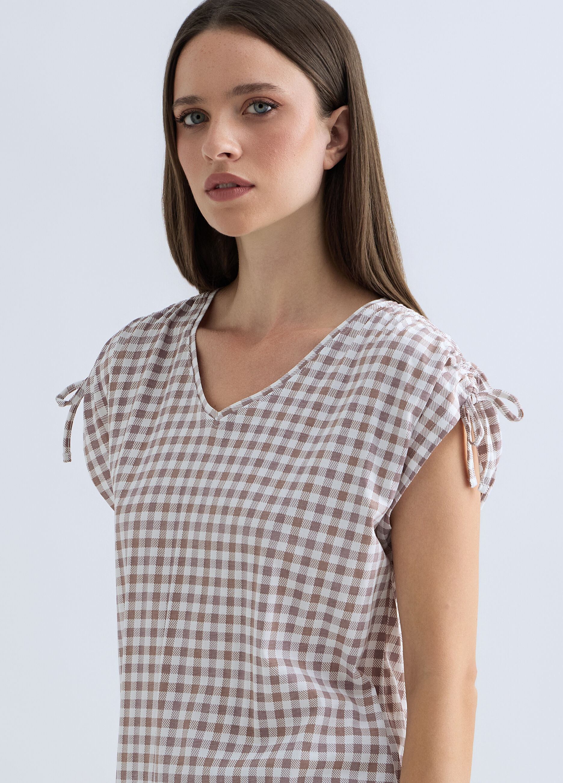 Pigiama corto in puro cotone donna_2