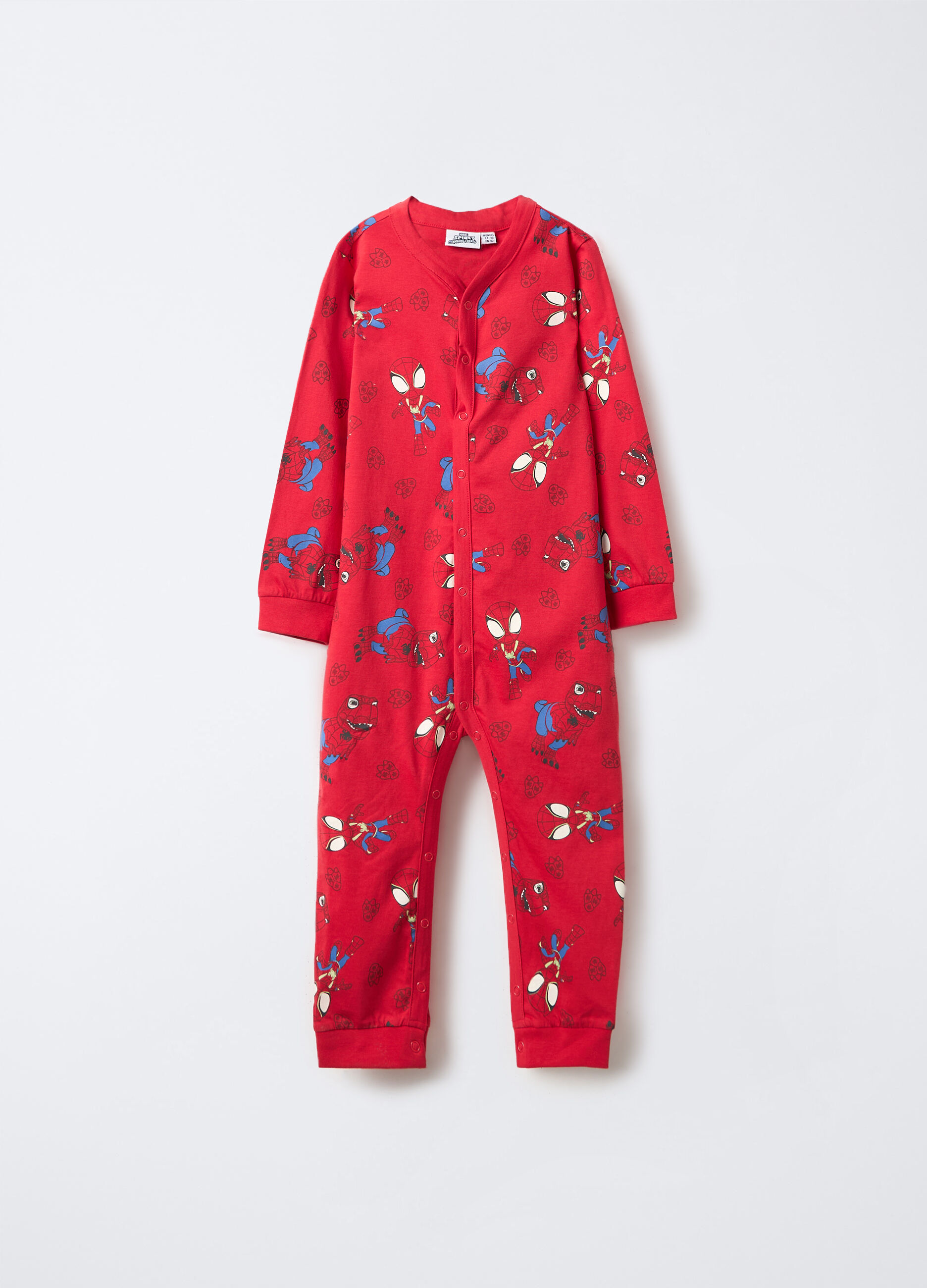 Pigiama intero Spidey in jersey di puro cotone_0