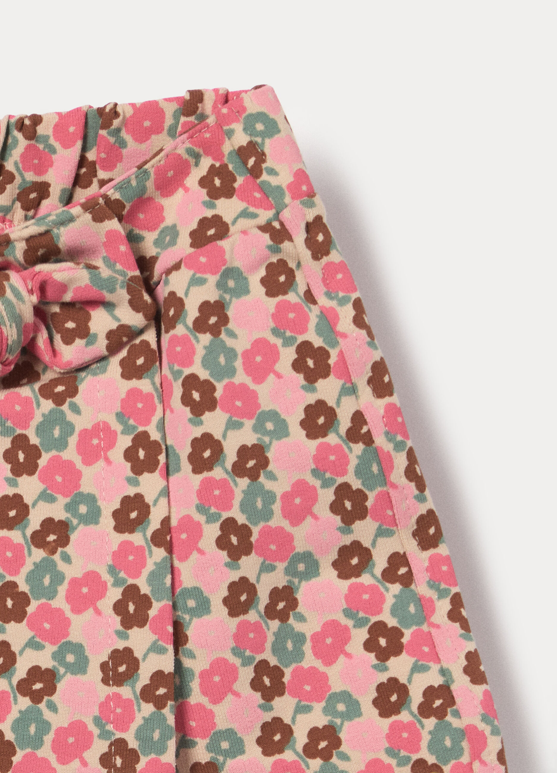 Gonna pantalone in french terry di cotone stretch bimba_1