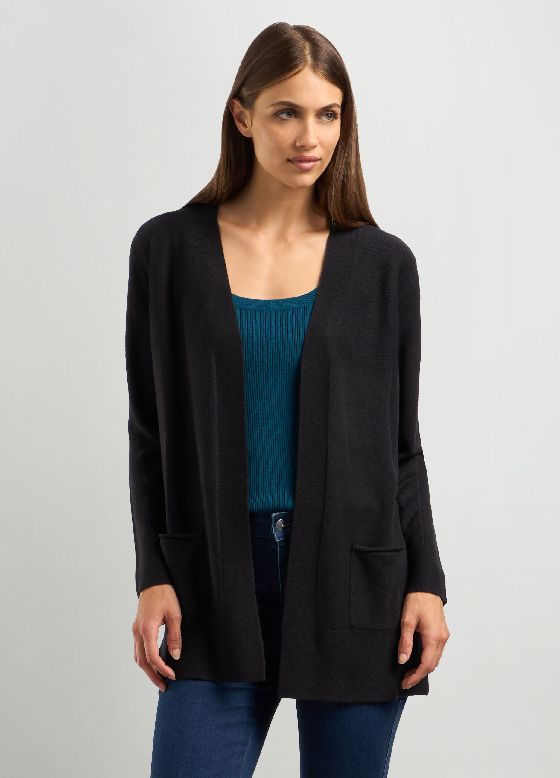 Cardigan aperto tricot donna_0