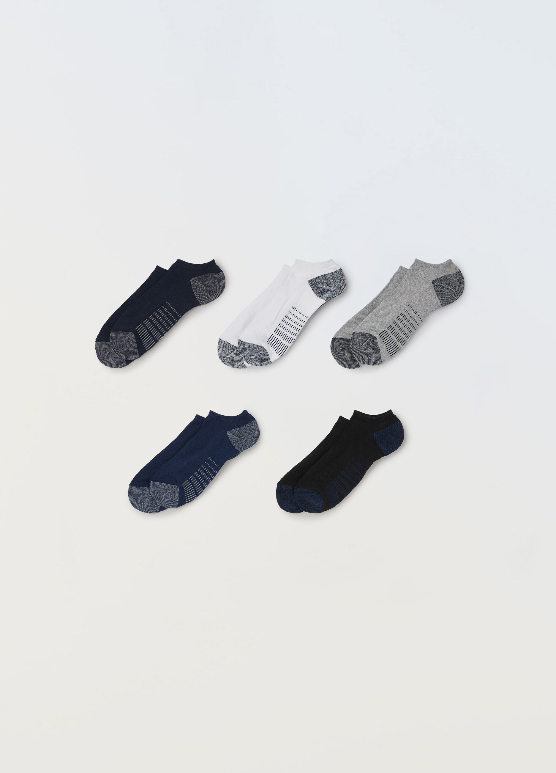 5 pack calzini sportivi in misto cotone uomo