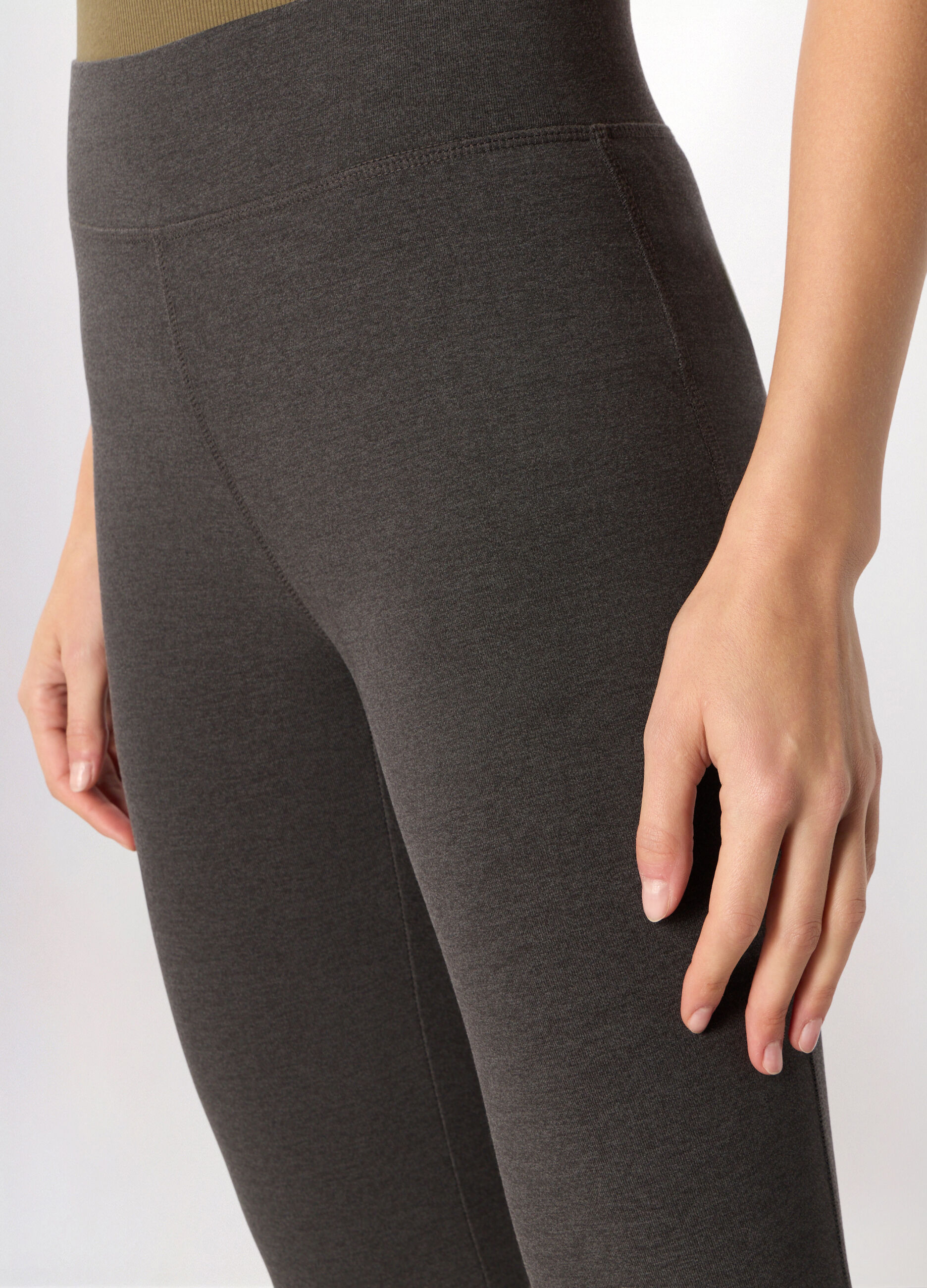 Leggings capri in jersey di cotone stretch Holistic fitness donna_2