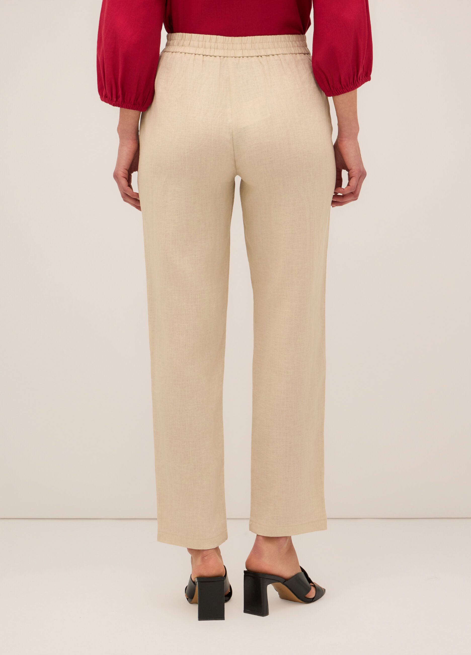 Pantaloni in puro lino donna