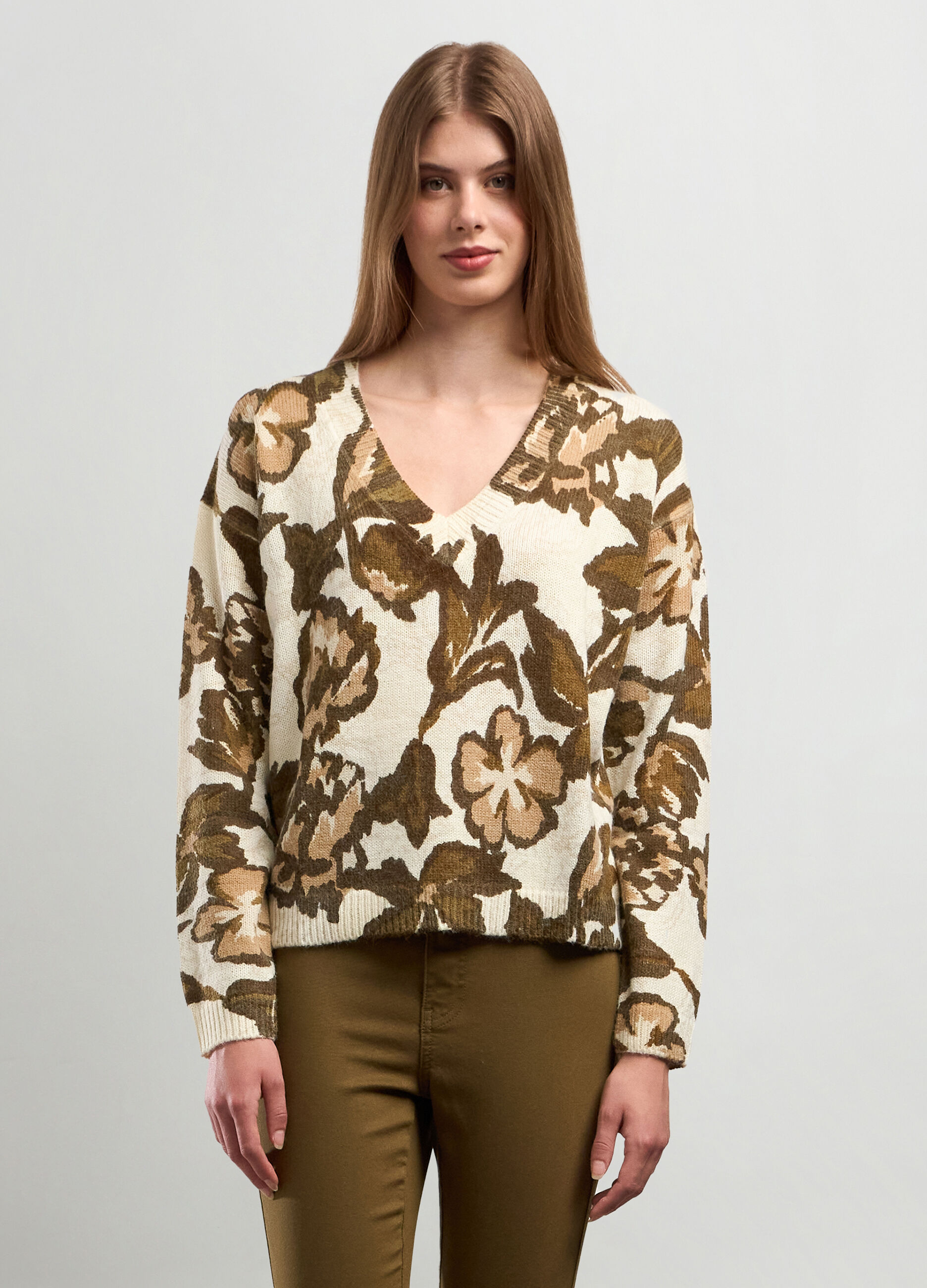 Tricot con scollo a V donna_0