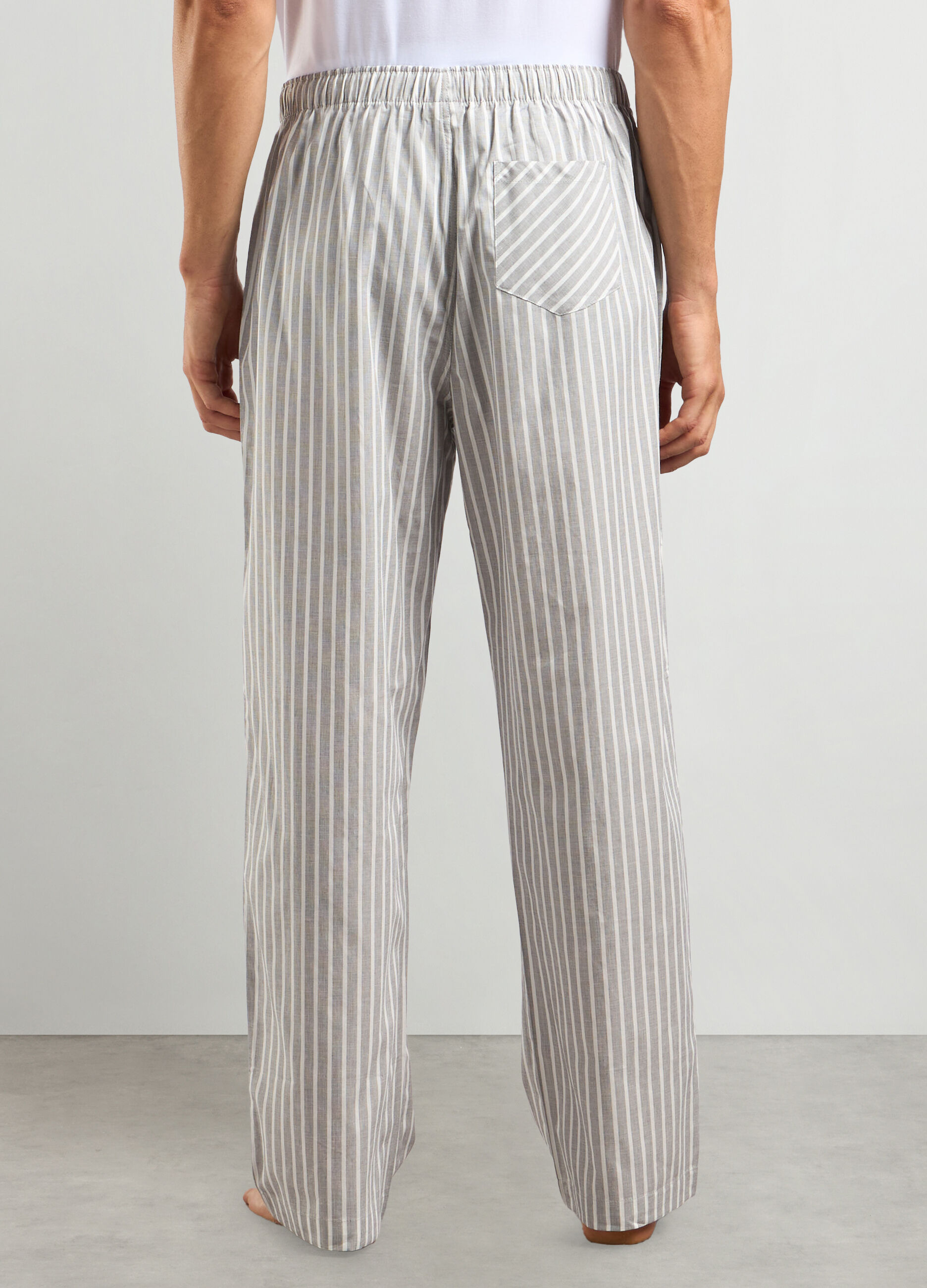 Pantaloni pigiama lunghi in puro cotone uomo_1