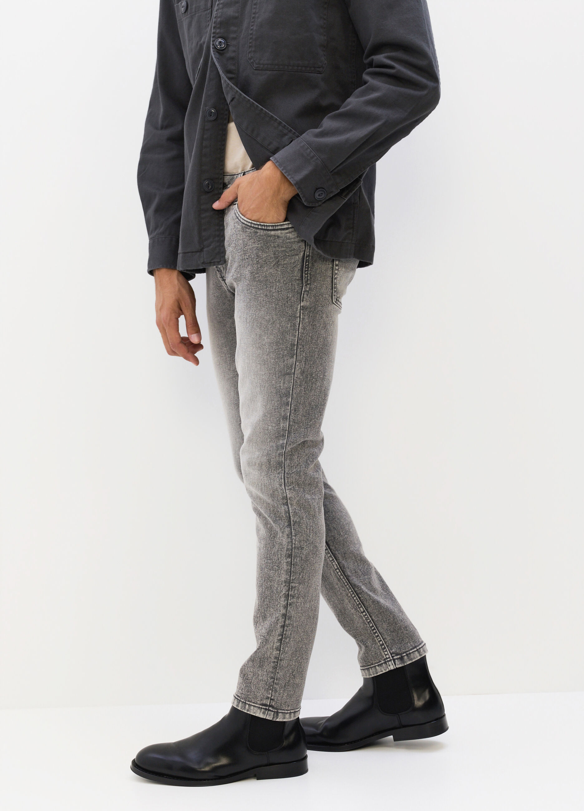 Jeans skinny fit in denim stretch uomo
