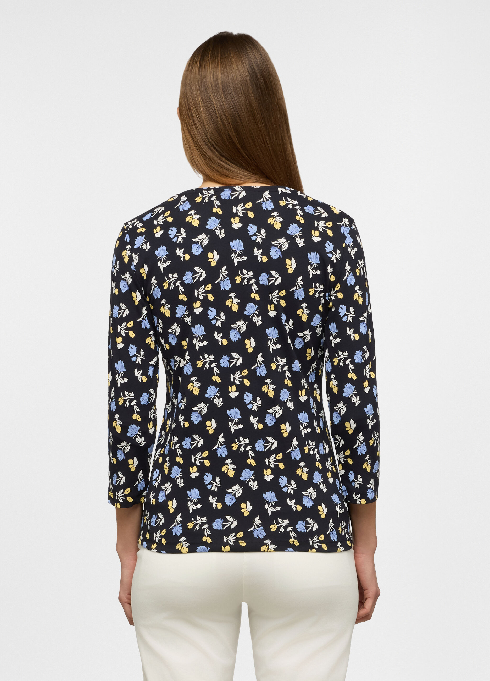 T-shirt girocollo stretch donna_1