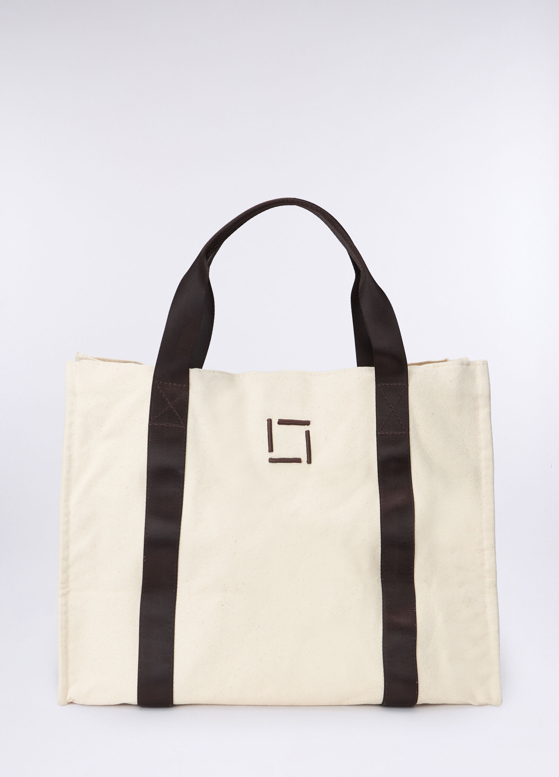 Borsa in tela di cotone a doppio manico uomo_0