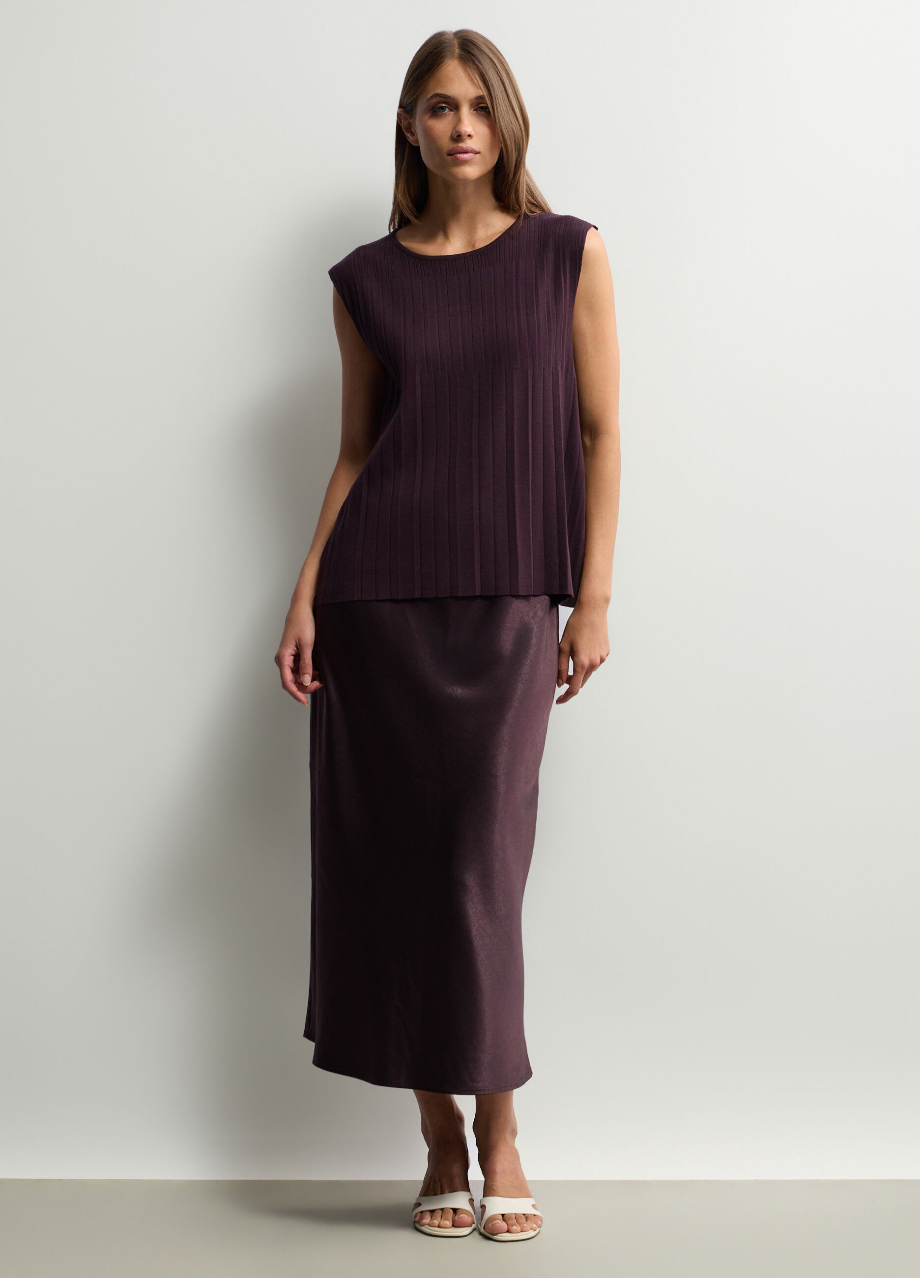 Maglia girocollo rasata Fit Over donna_0