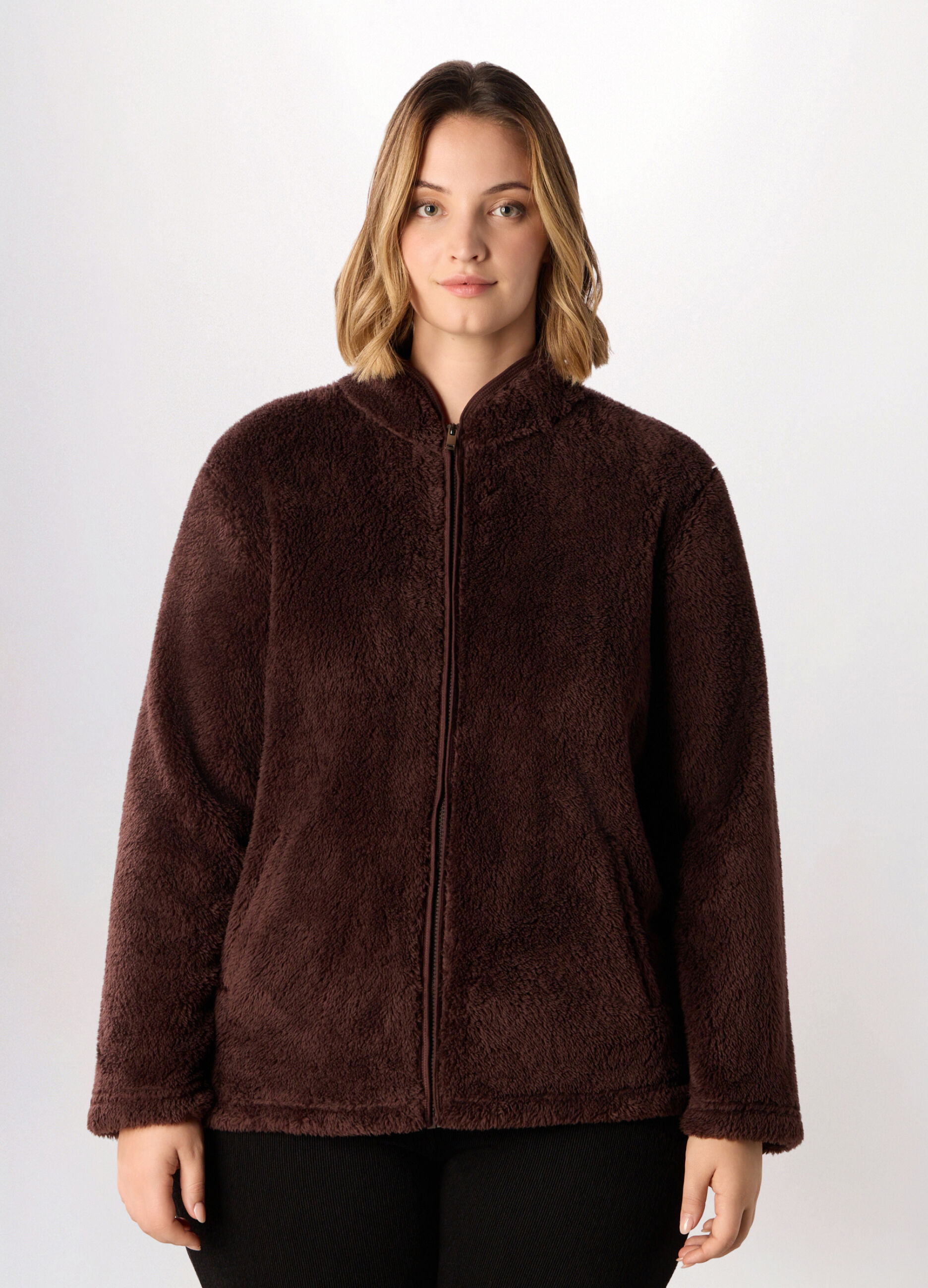 Felpa in pile donna curvy_0