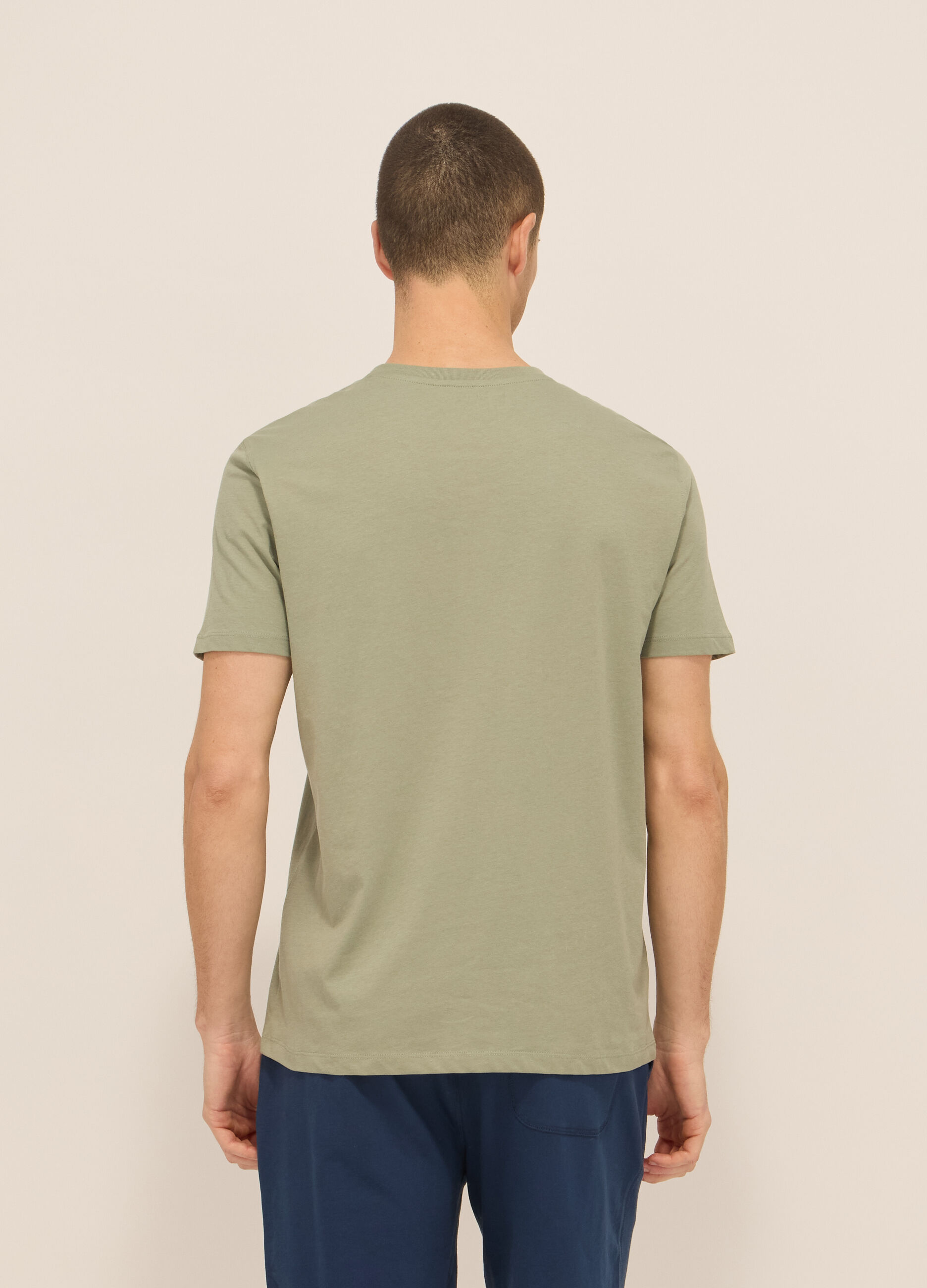T-shirt girocollo in jersey di cotone uomo