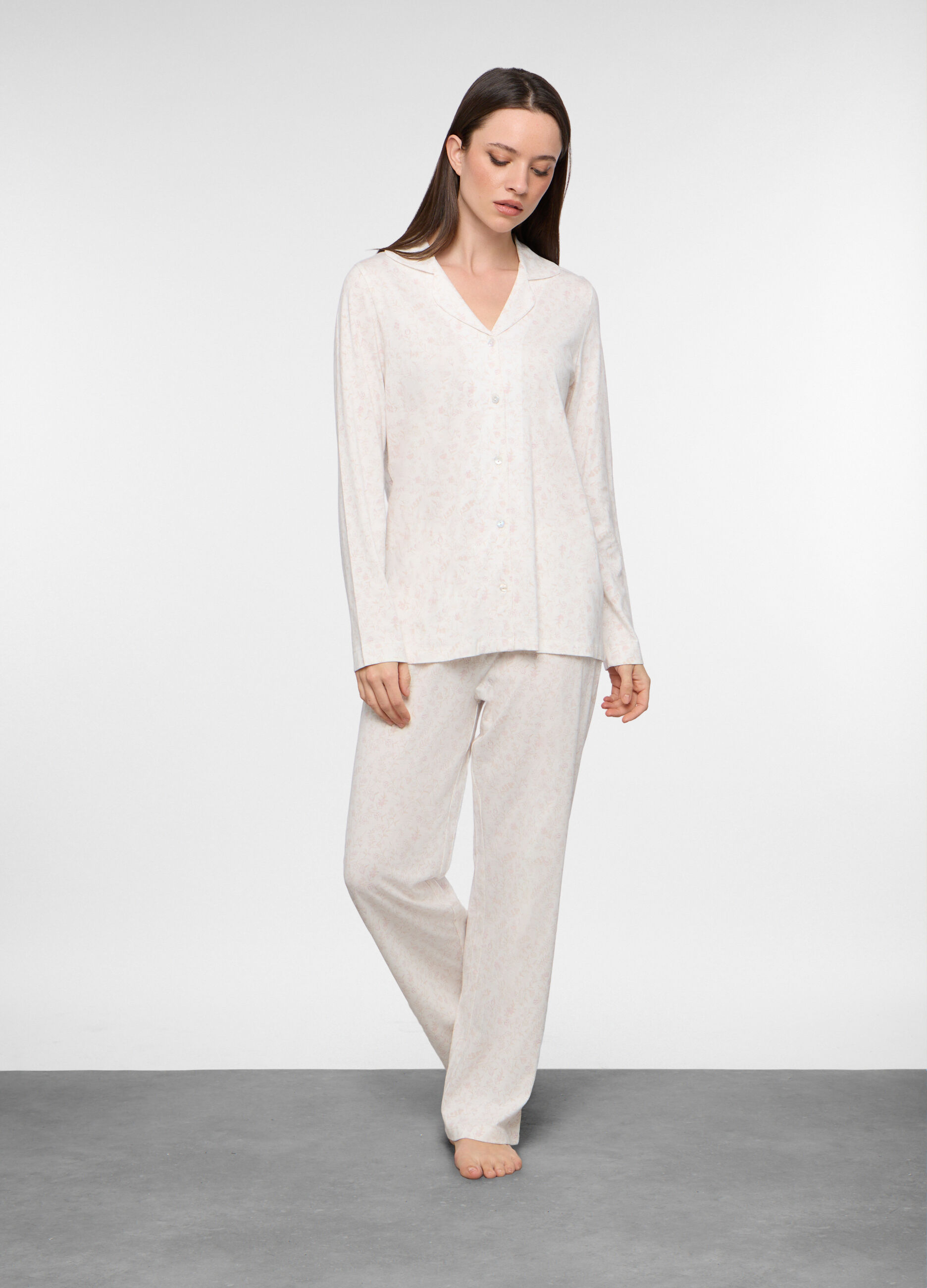 Set pigiama in jersey di misto cotone donna_0