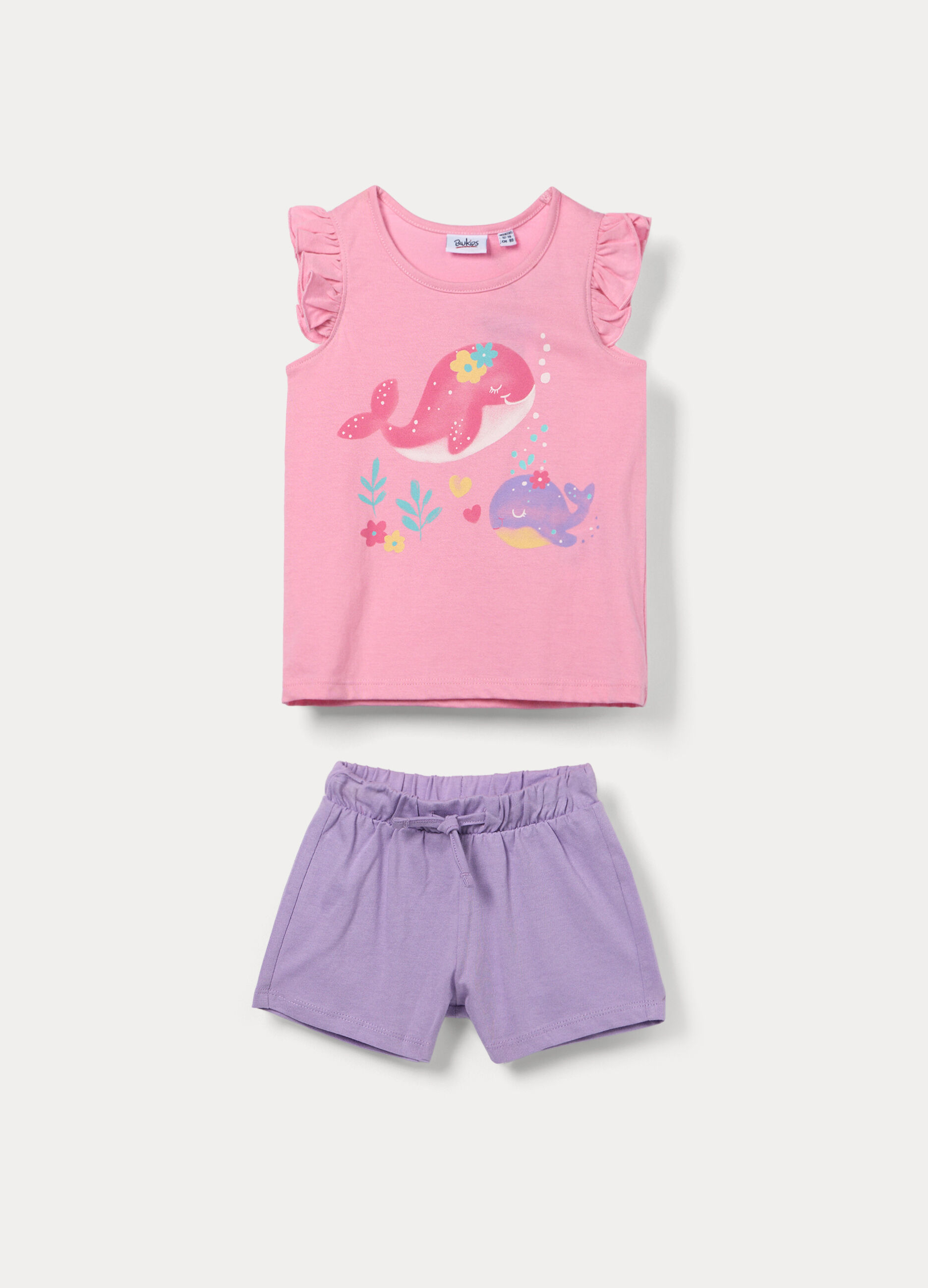 Jogging set in jersey di puro cotone bimba_0