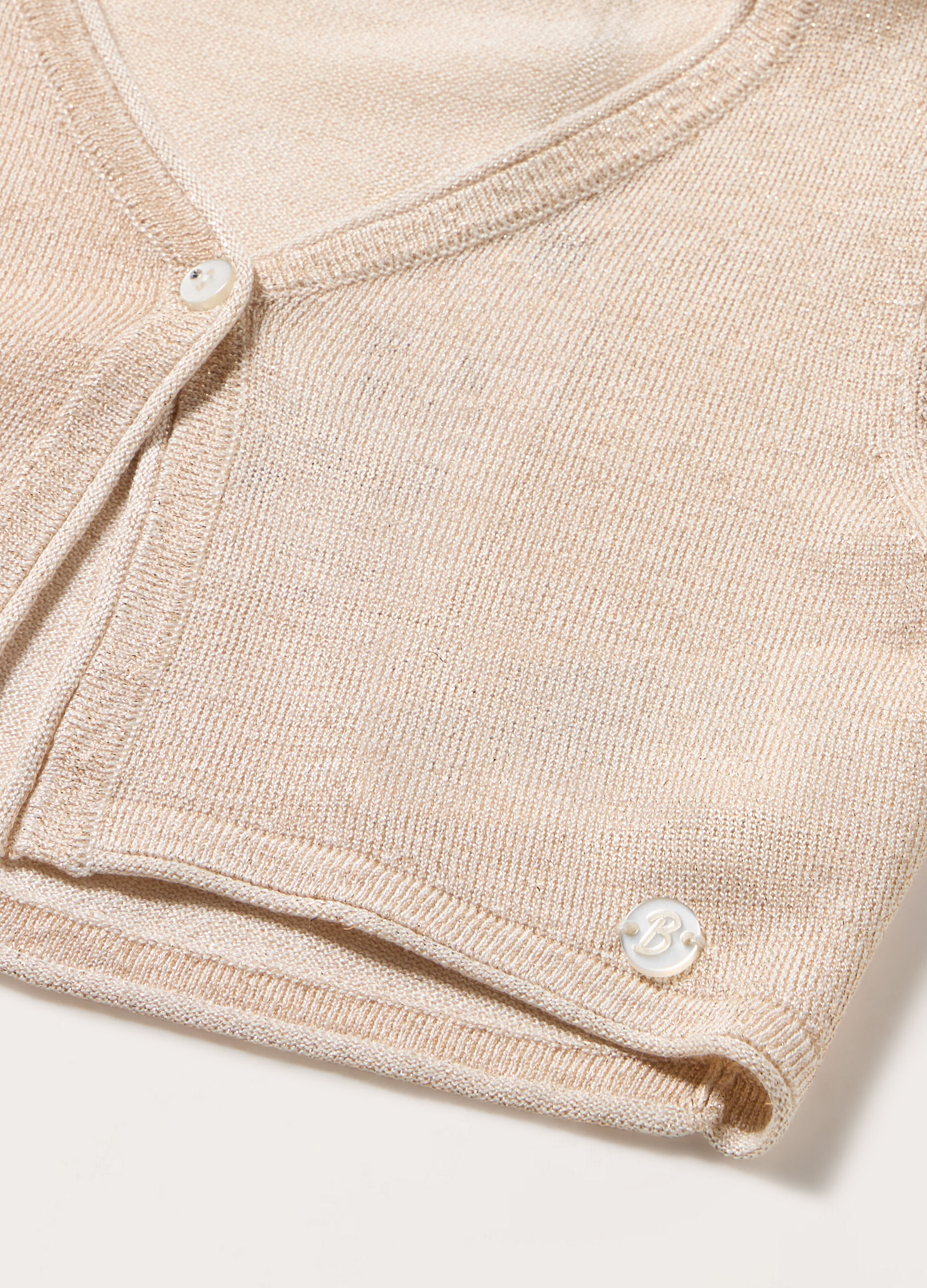 Cardigan misto viscosa e filo lurex bambina_1