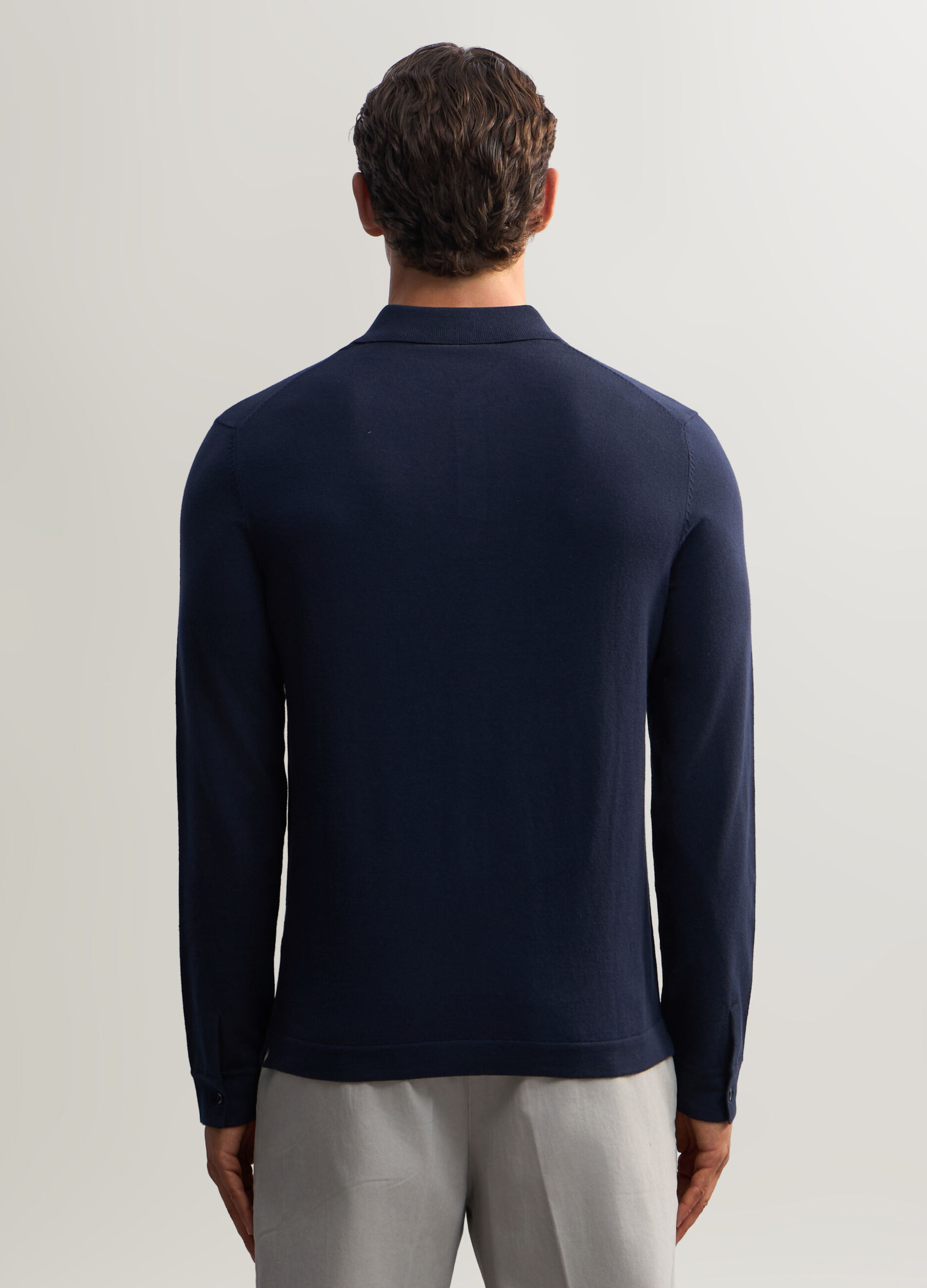 Polo in maglia misto cotone uomo