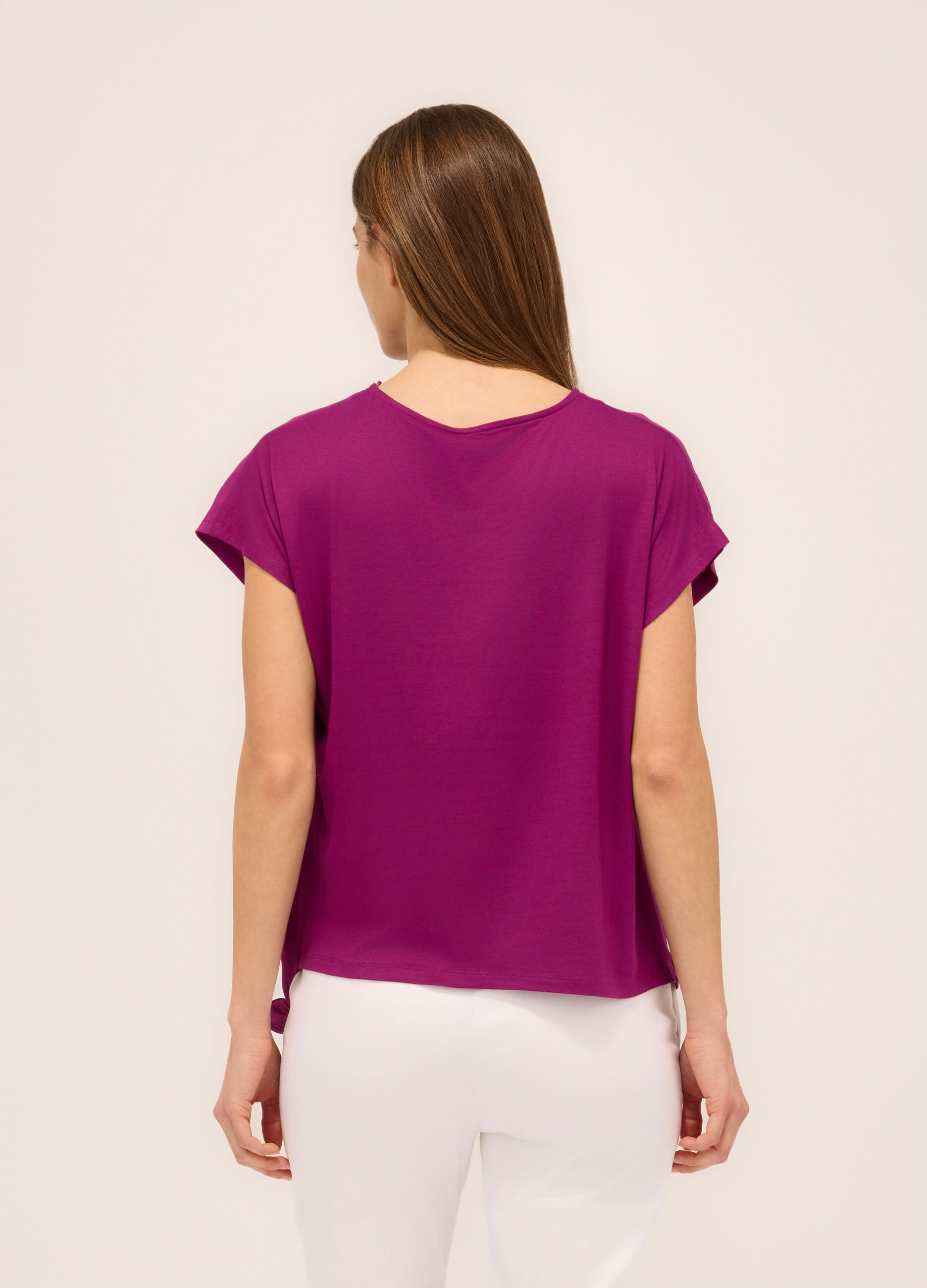 T-shirt in misto viscosa donna_1
