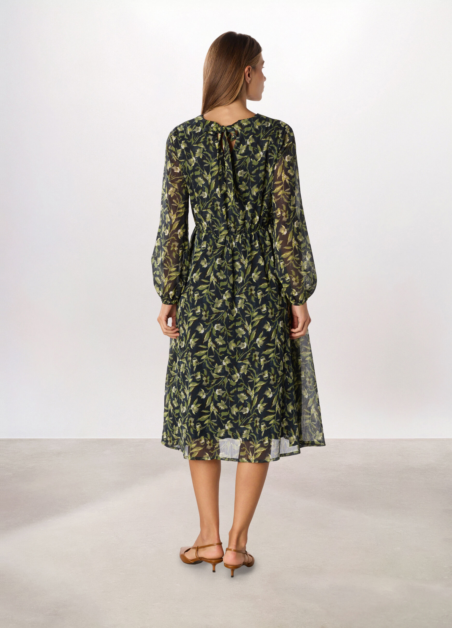 Abito lungo con stampa donna_1