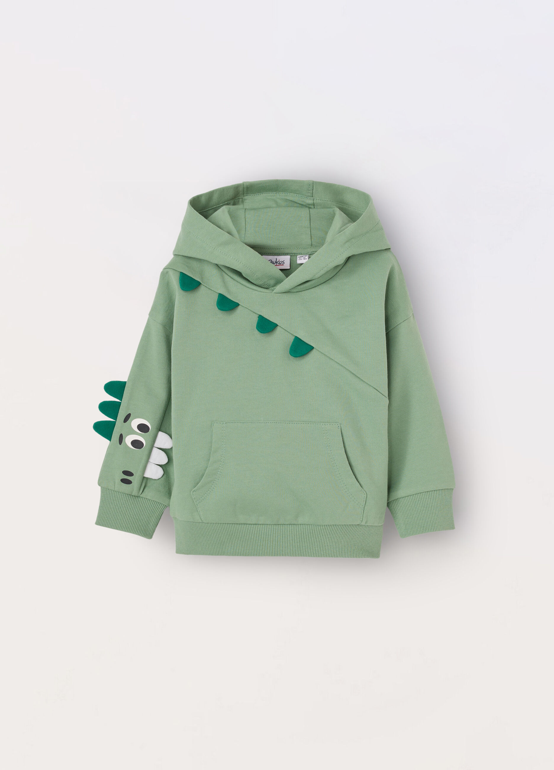 Felpa in french terry di puro cotone neonato_0