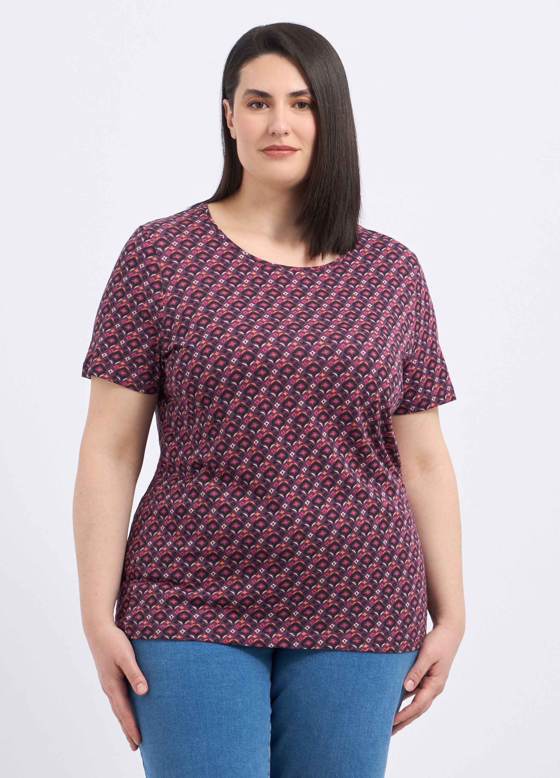 T-shirt in puro cotone donna curvy_0
