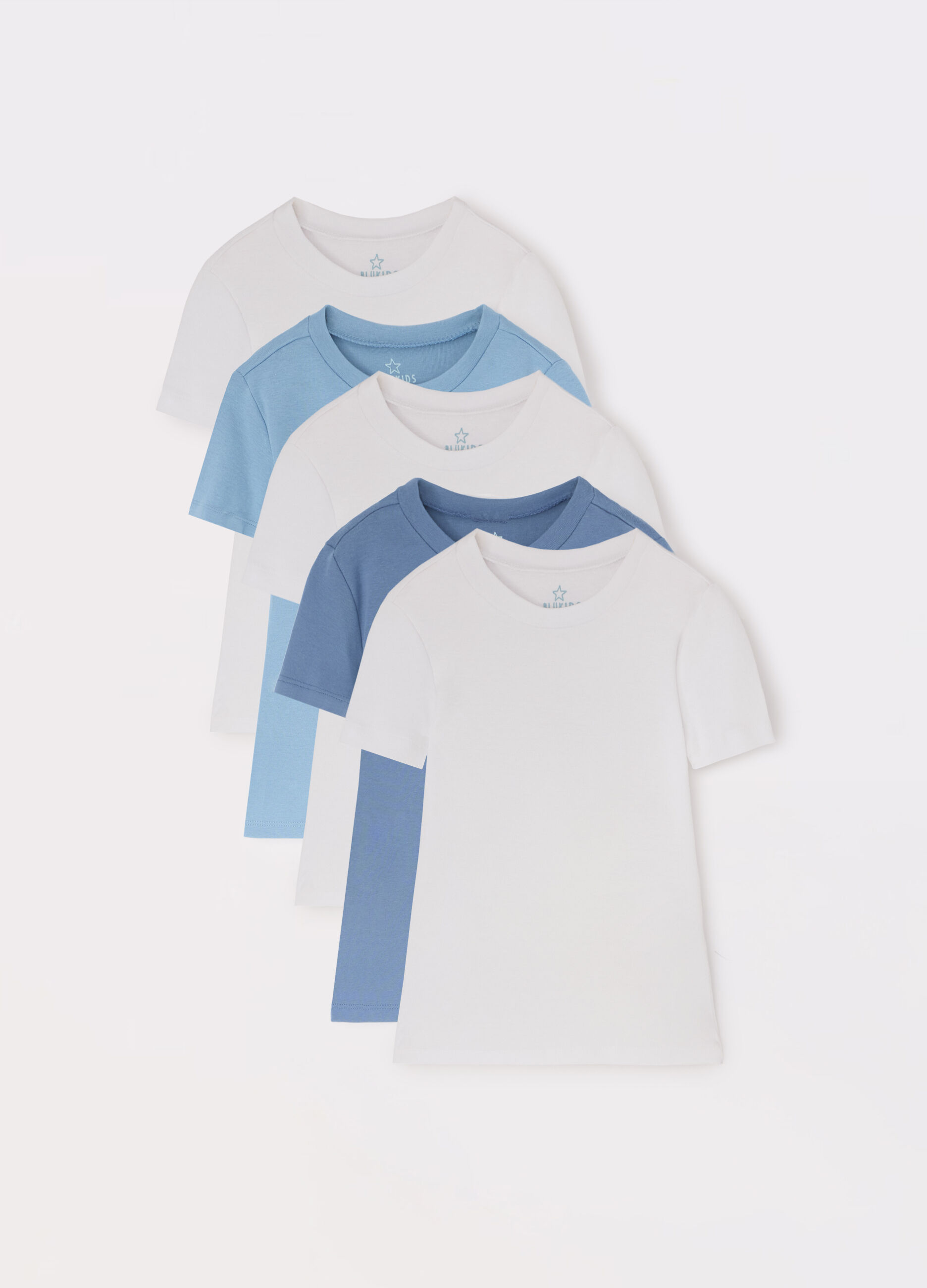 Pack 5 magliette intime in puro cotone bambino_0