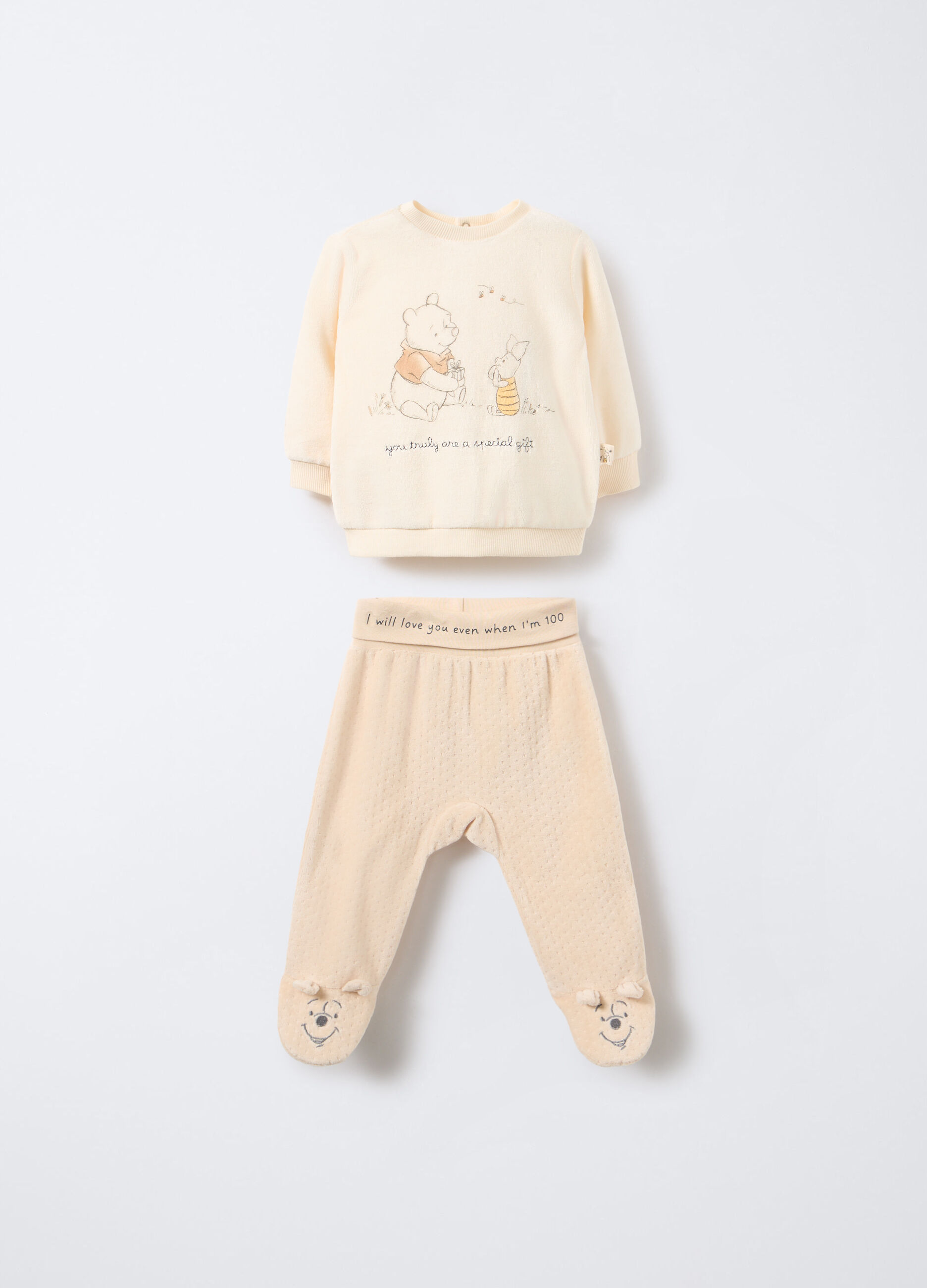 Set Disney velour misto cotone neonato_0