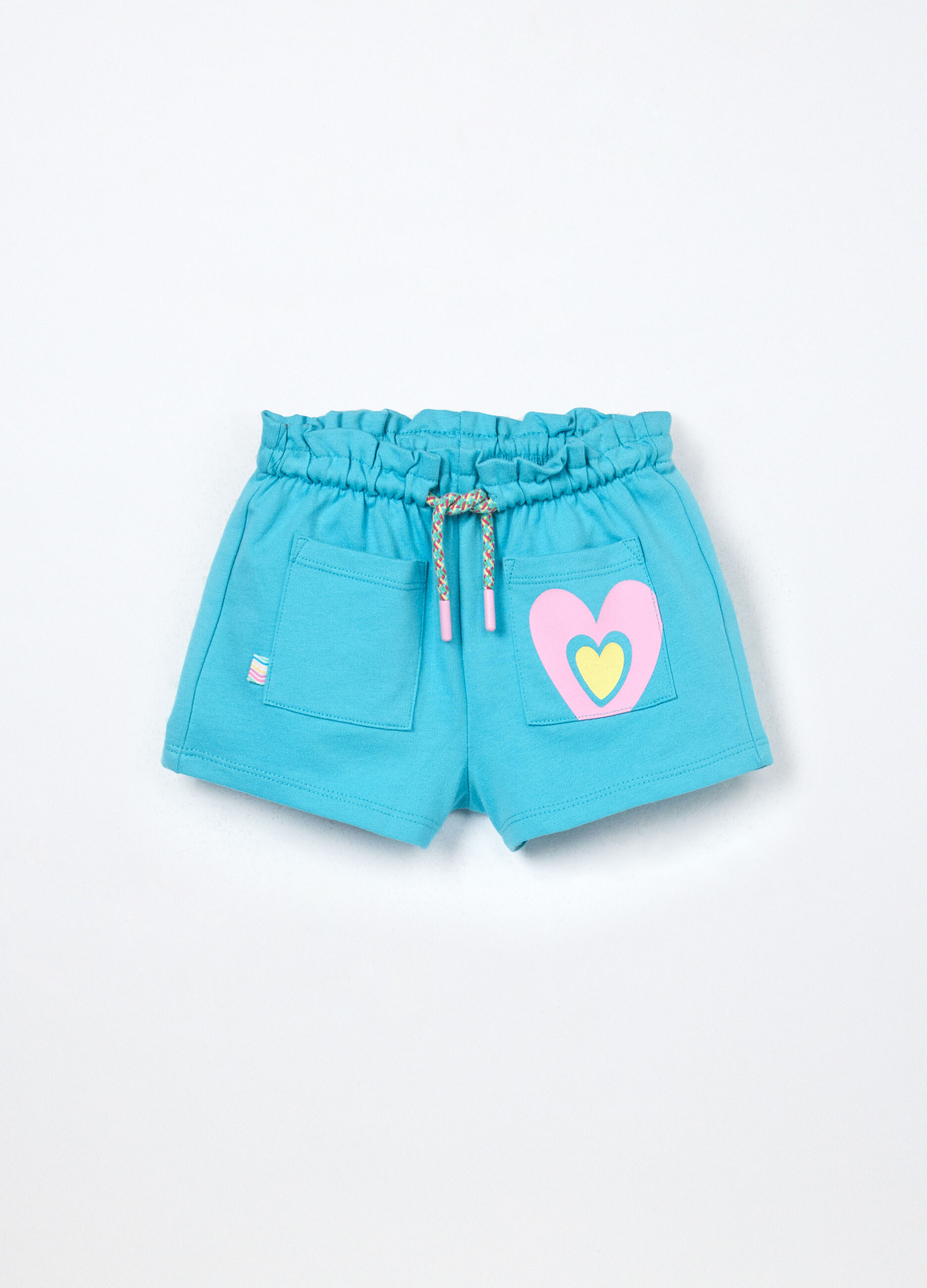 Shorts in french terry di puro cotone neonata_0