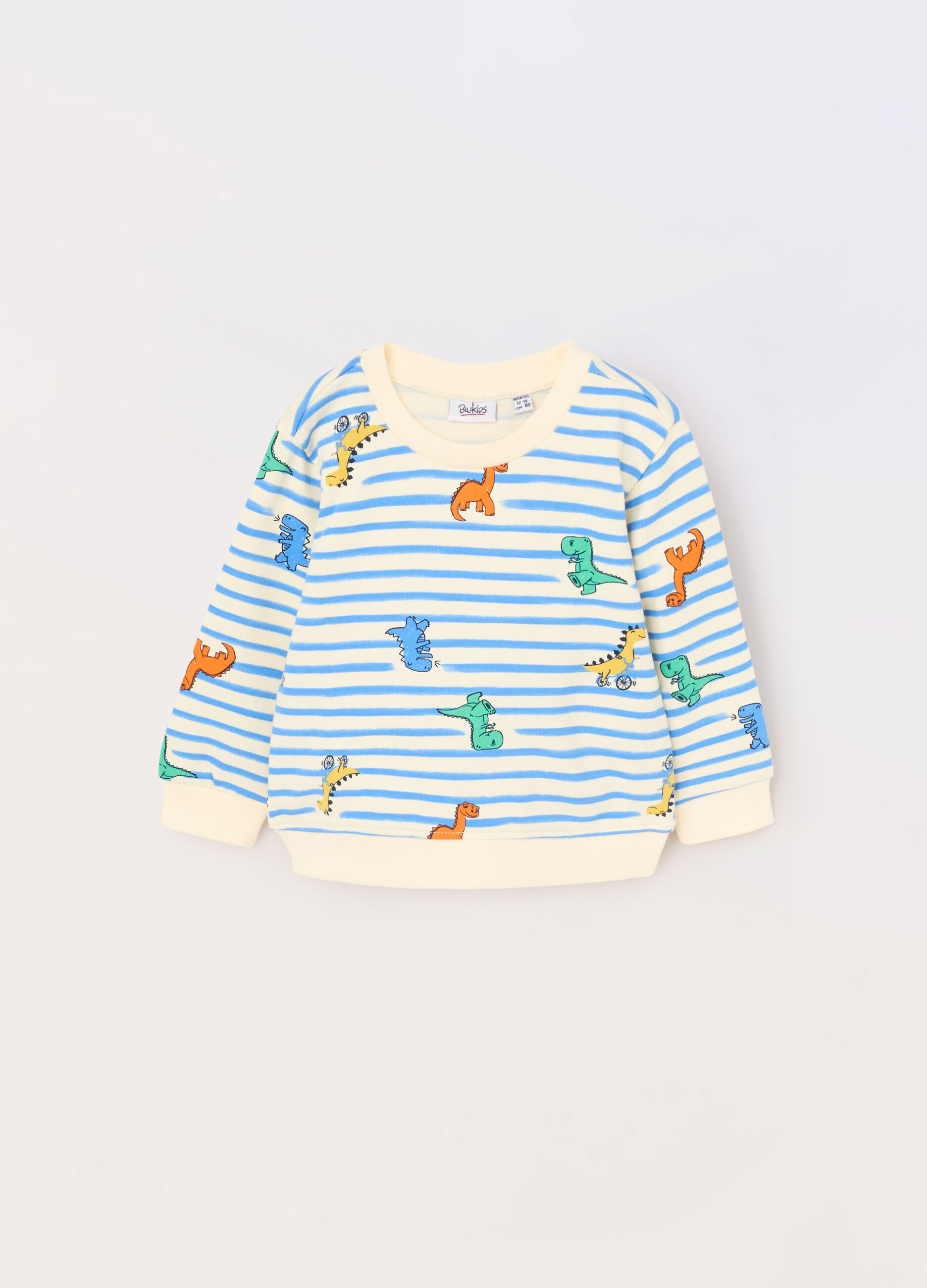 Felpa in french terry di puro cotone neonato_0