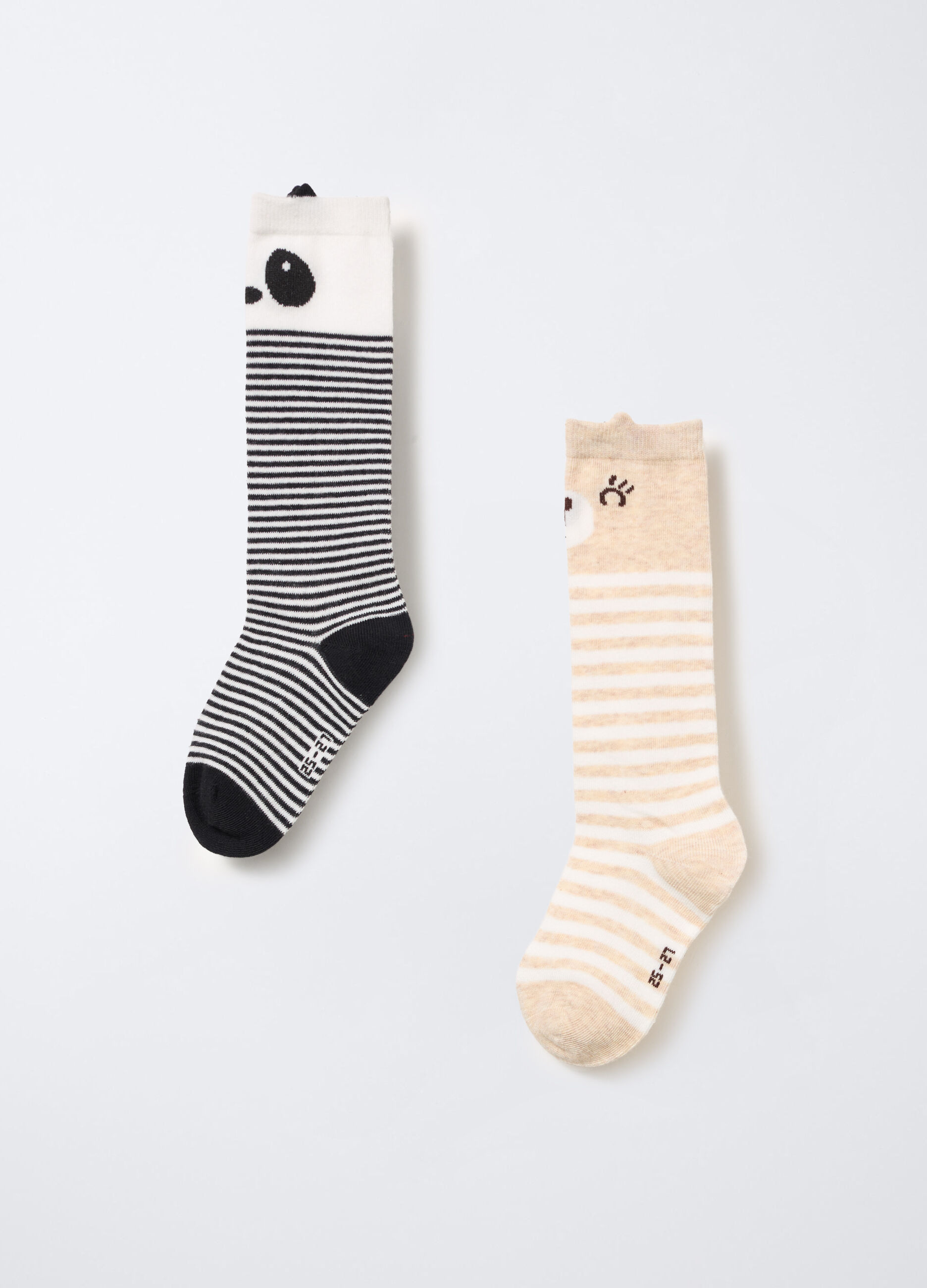 Pack 2 calze lunghe misto cotone stretch bambina_1