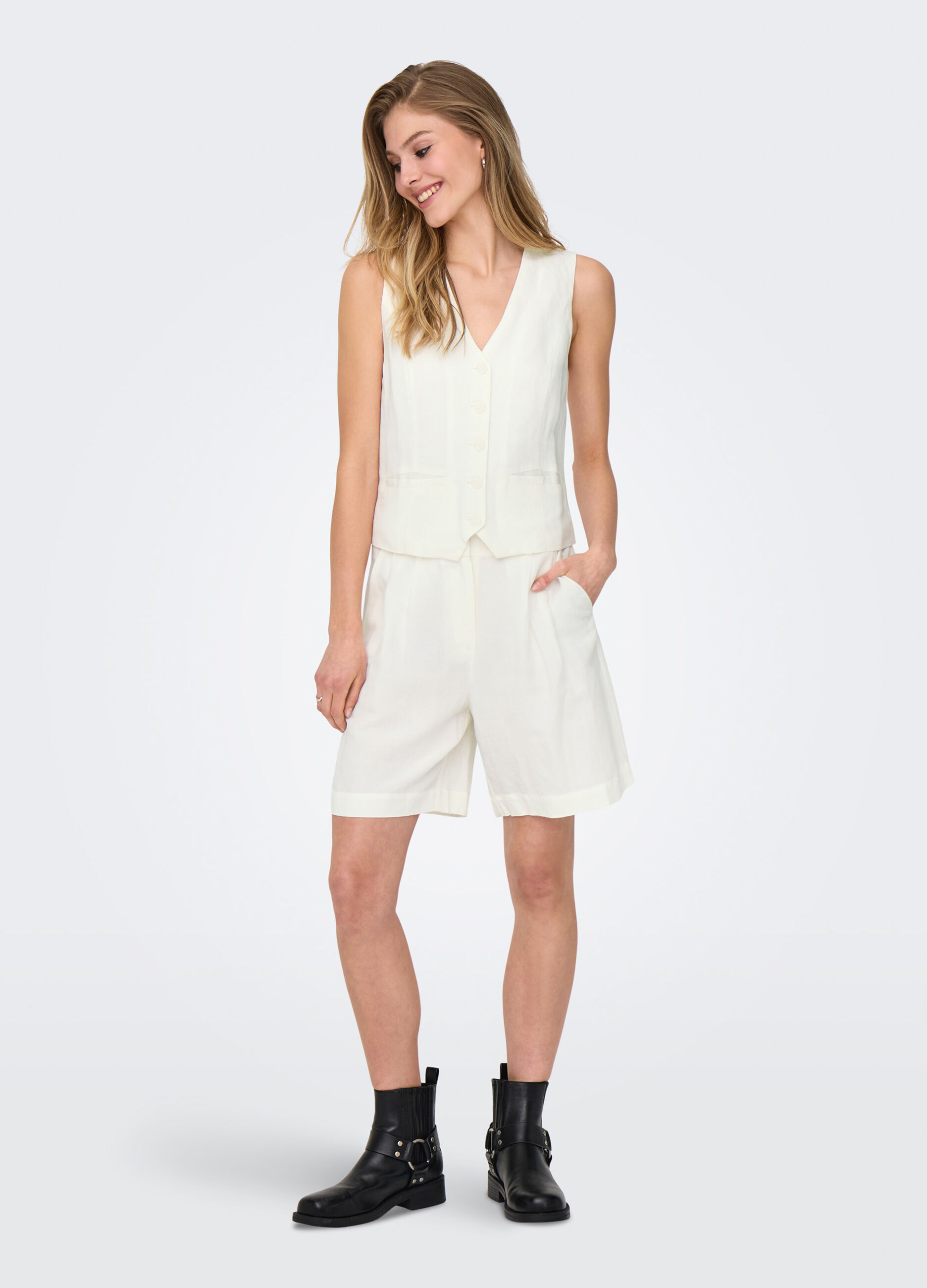 Gilet tinta unita donna