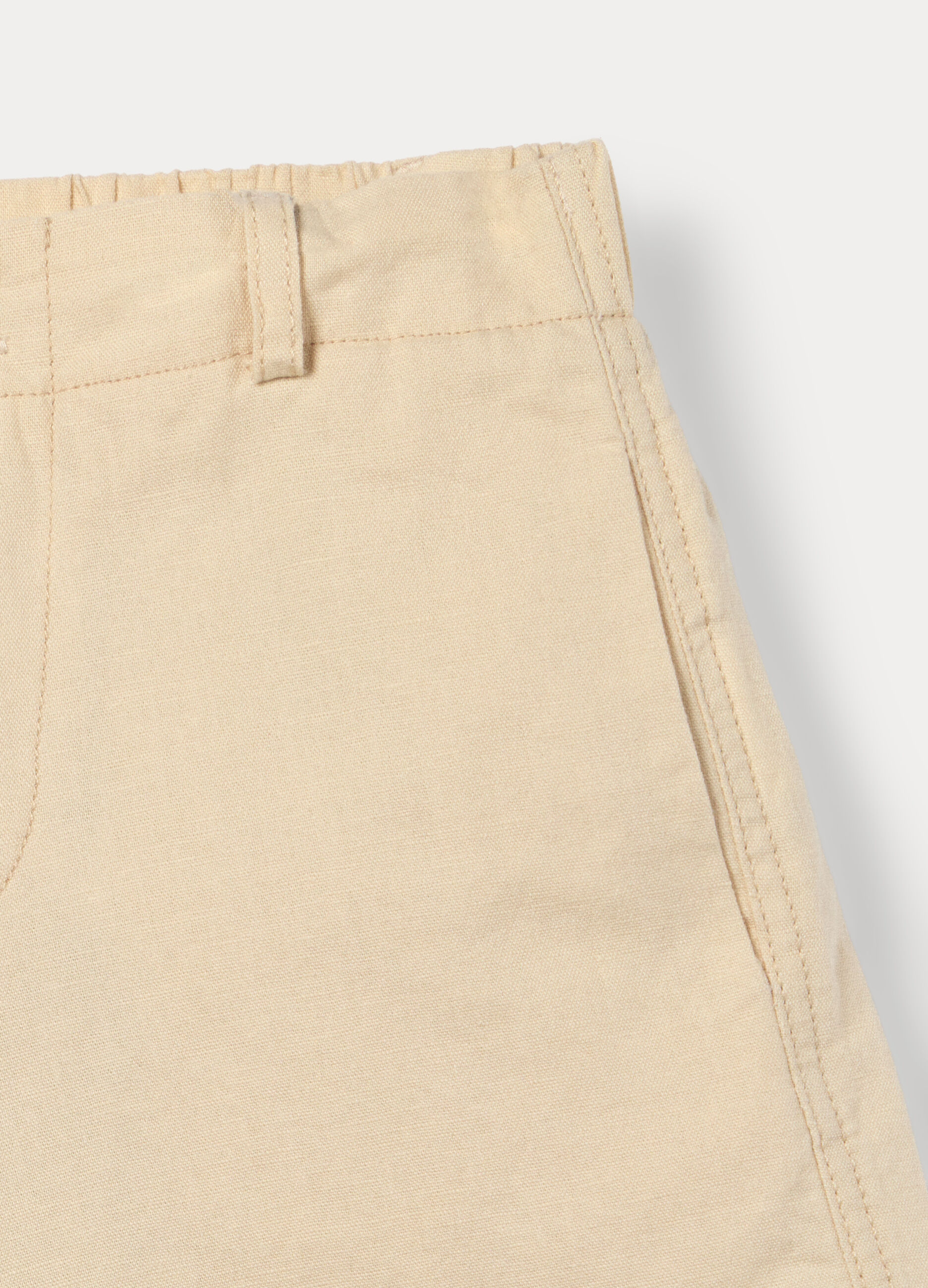 Shorts fit regular misto lino ragazza_1