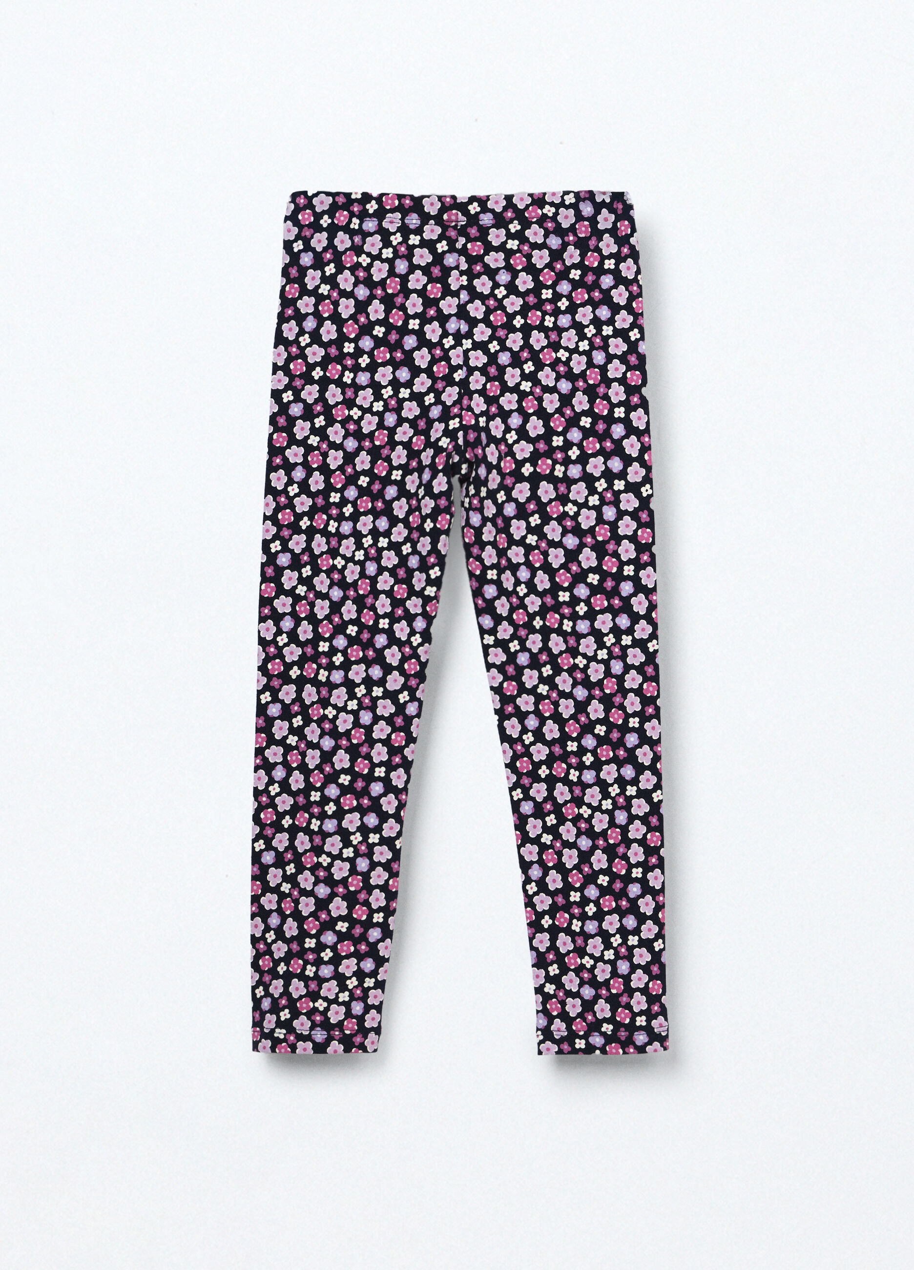 Leggings in jersey di cotone stretch bambina_1