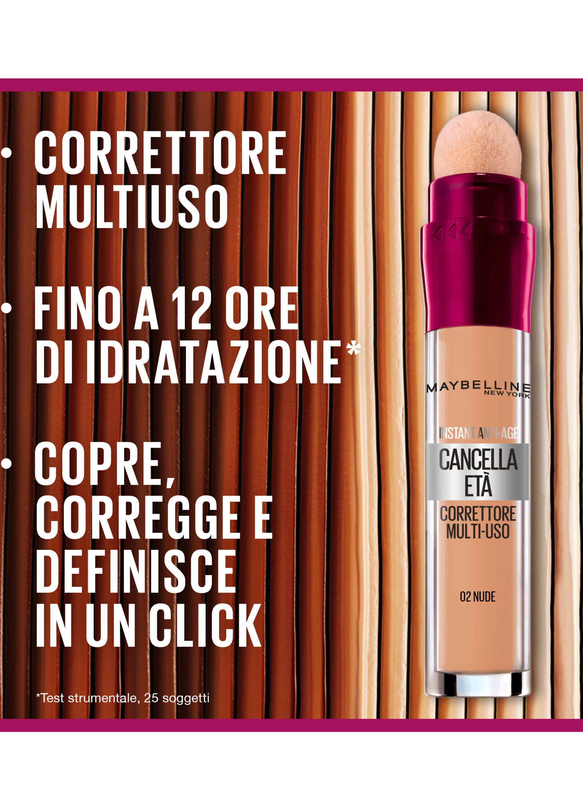 Maybelline New York Correttore Liquido Il Cancella Età, con Bacche di Goji e Haloxyl, Copre Occhiaie e Piccole Rughe, 02 Nude, 6.8 ml._1