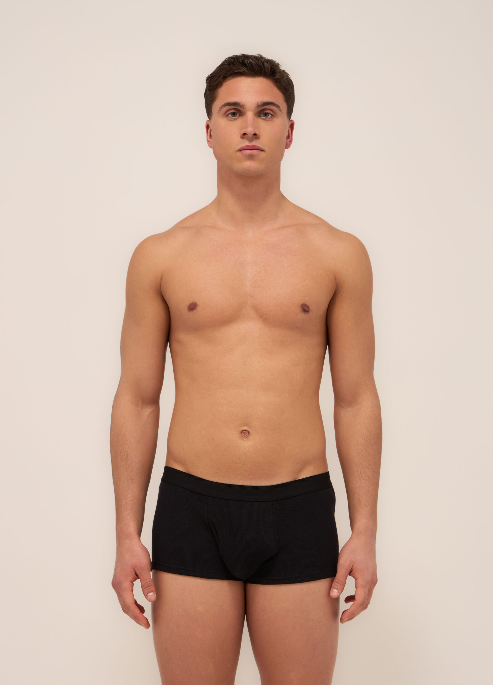 Boxer in cotone stretch a costine uomo_0