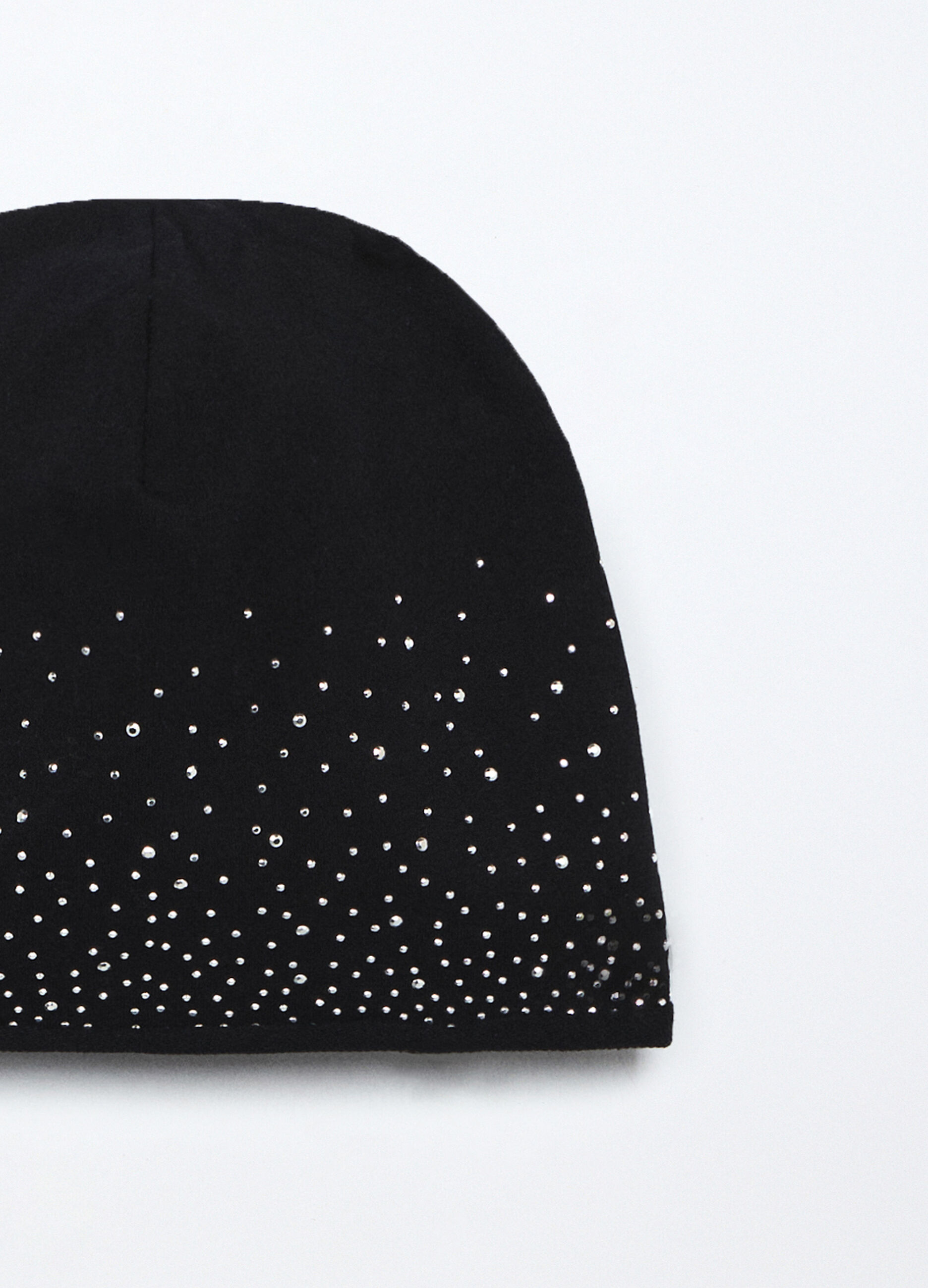 Berretto in cotone stretch con strass_2