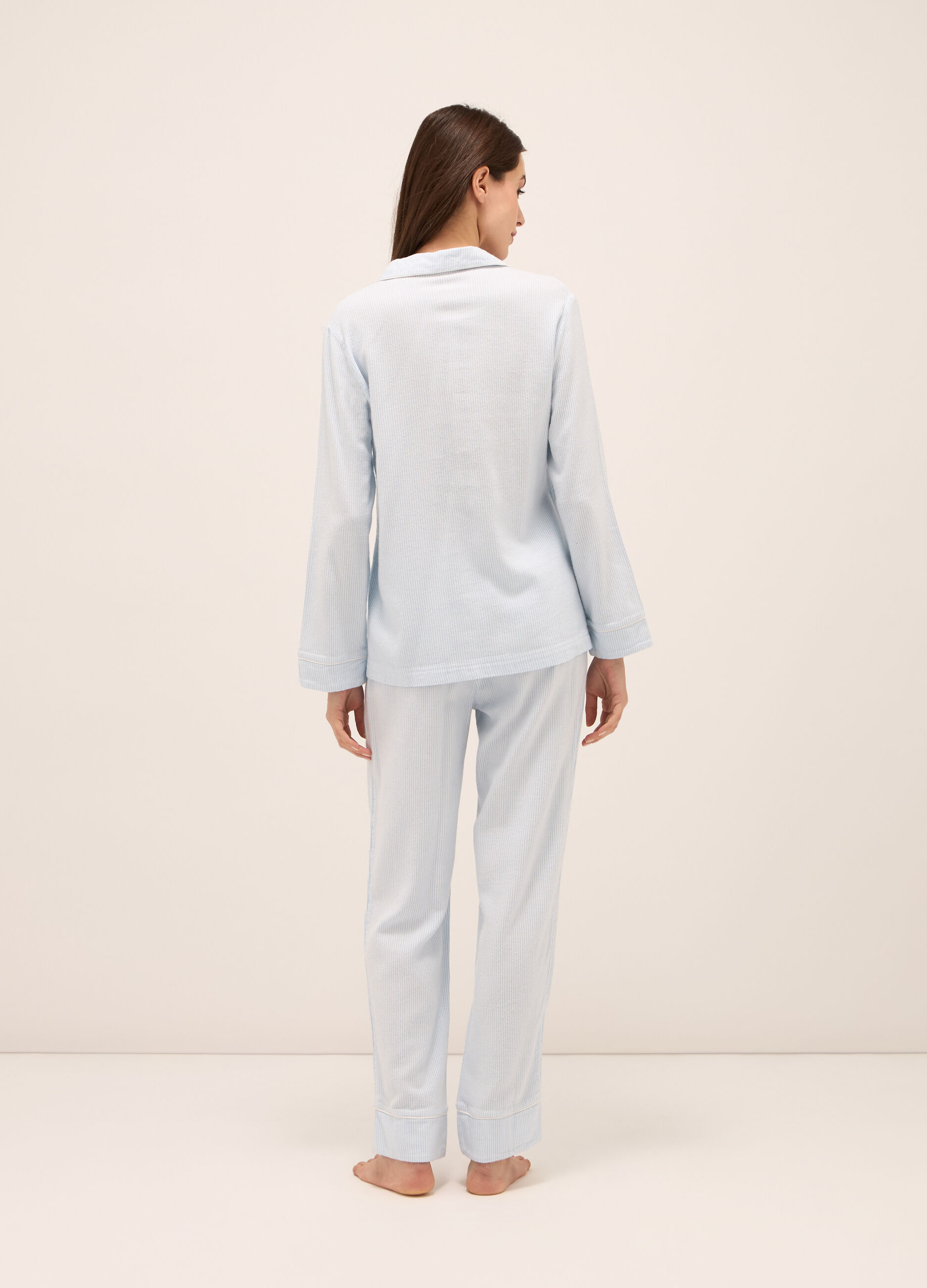 Set pigiama in flanella di misto cotone donna_1