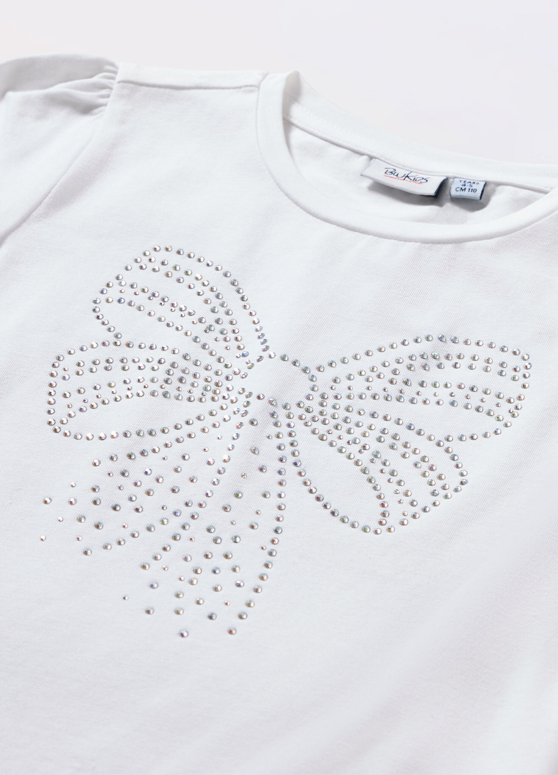T-shirt in jersey di cotone stretch bambina_1