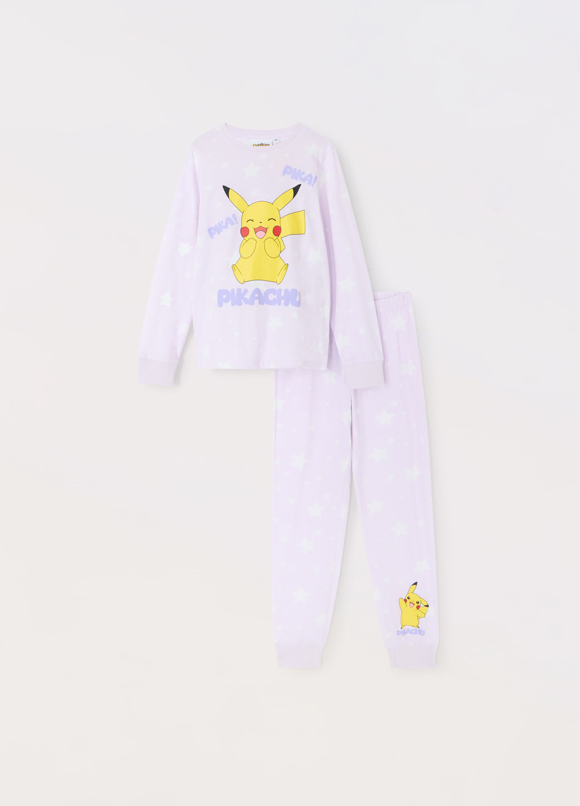 Pigiama lungo in jersey di puro cotone bambina_0