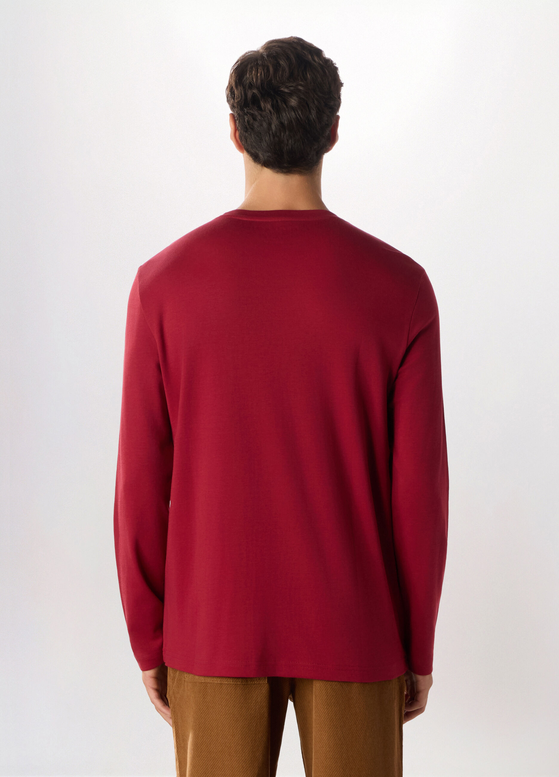 Maglia girocollo in puro cotone uomo_1