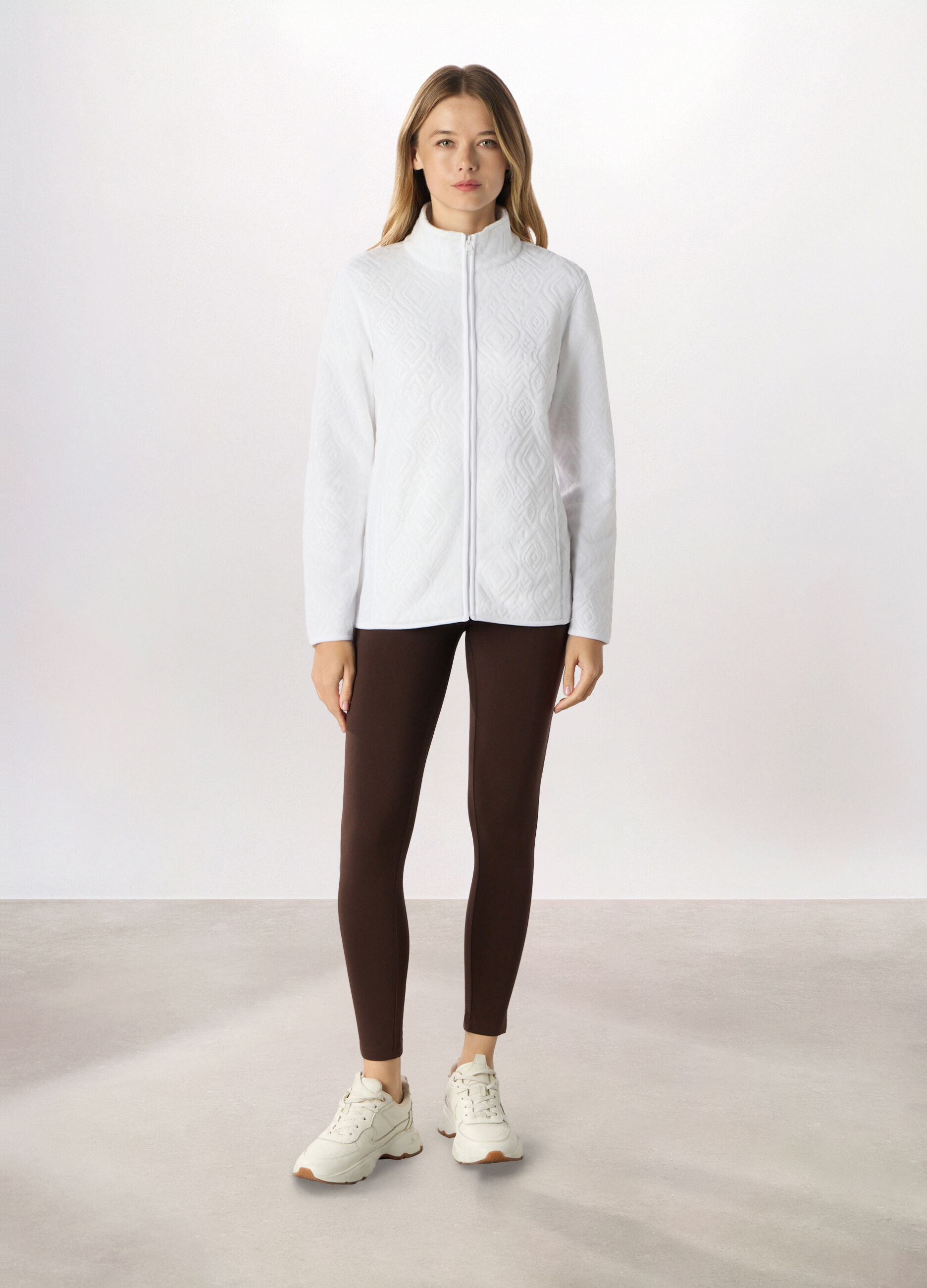 Leggings in jersey di cotone stretch donna Holistic fitness_0