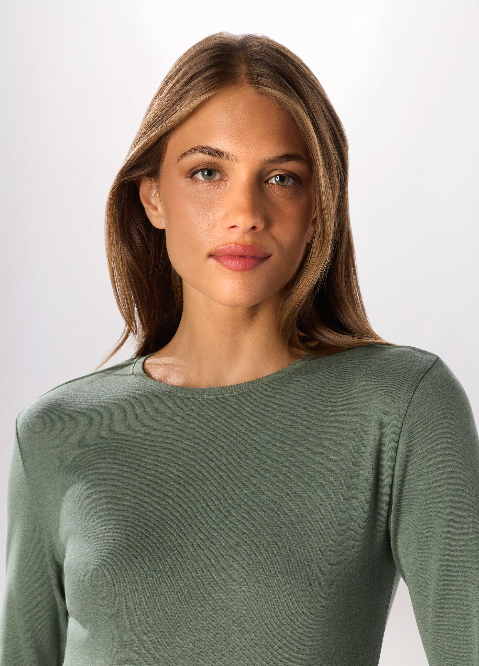 T-shirt in jersey misto cotone donna_2