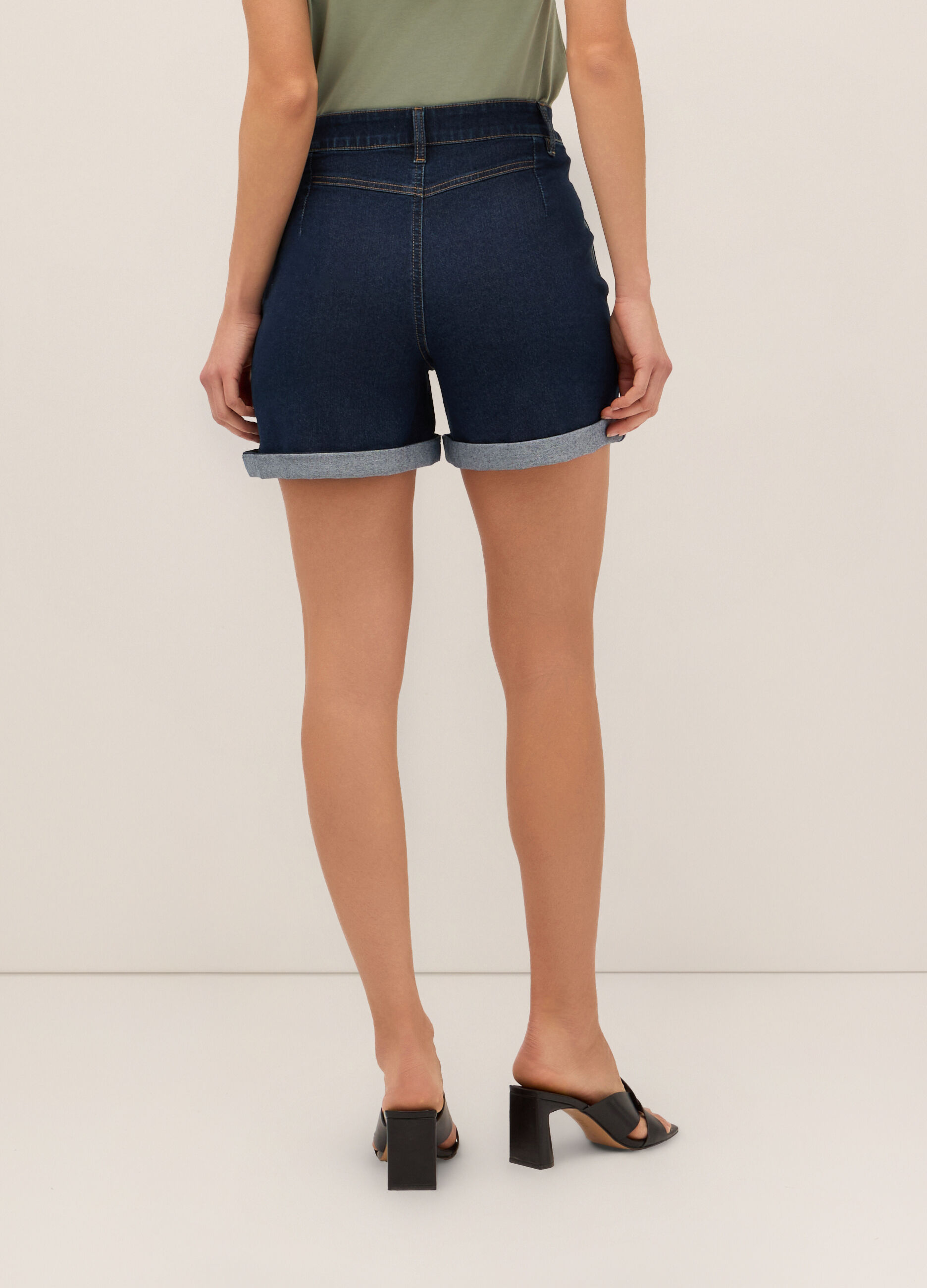 Shorts in stretch denim donna