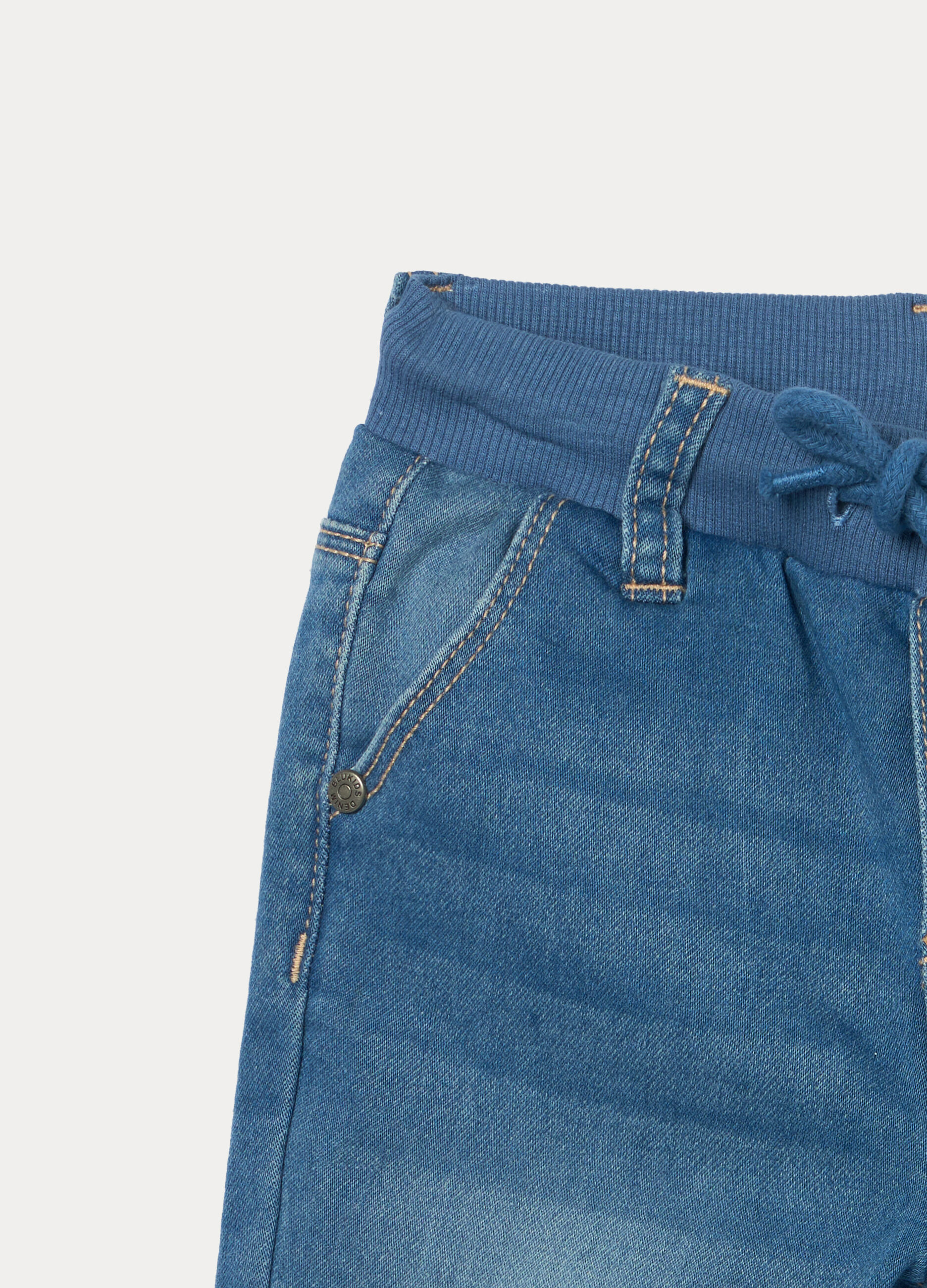 Jogger in denim misto cotone bimbo_2