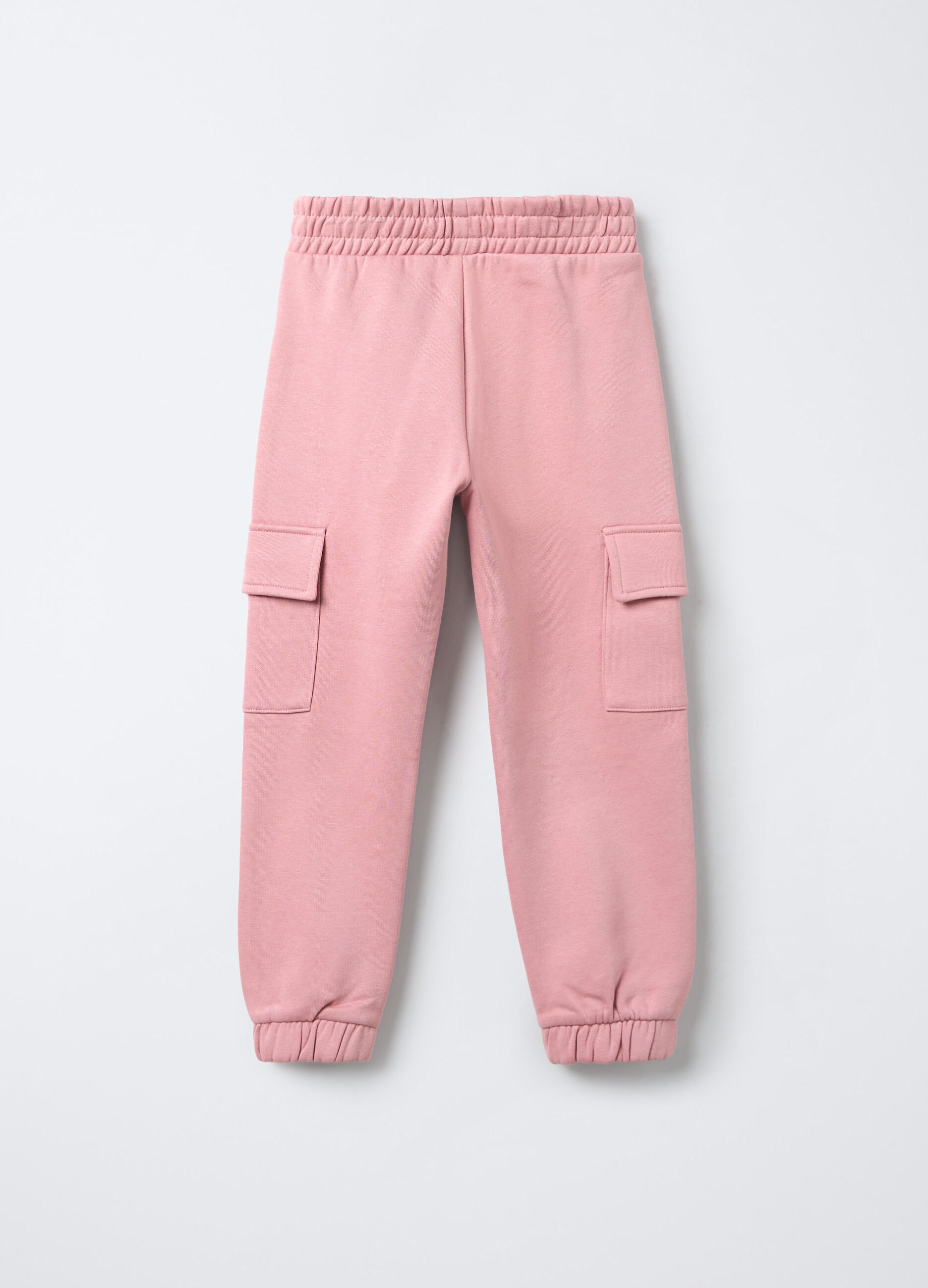Jogger in felpa misto cotone bambina_1
