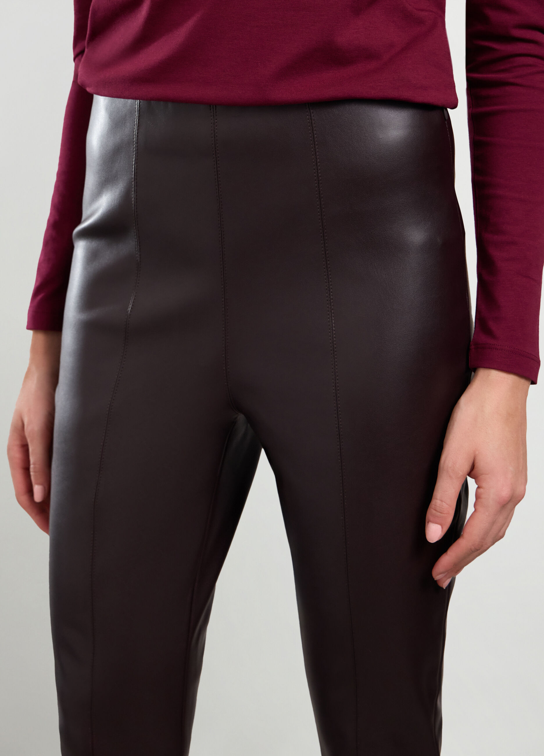 Leggings in eco pelle donna_2