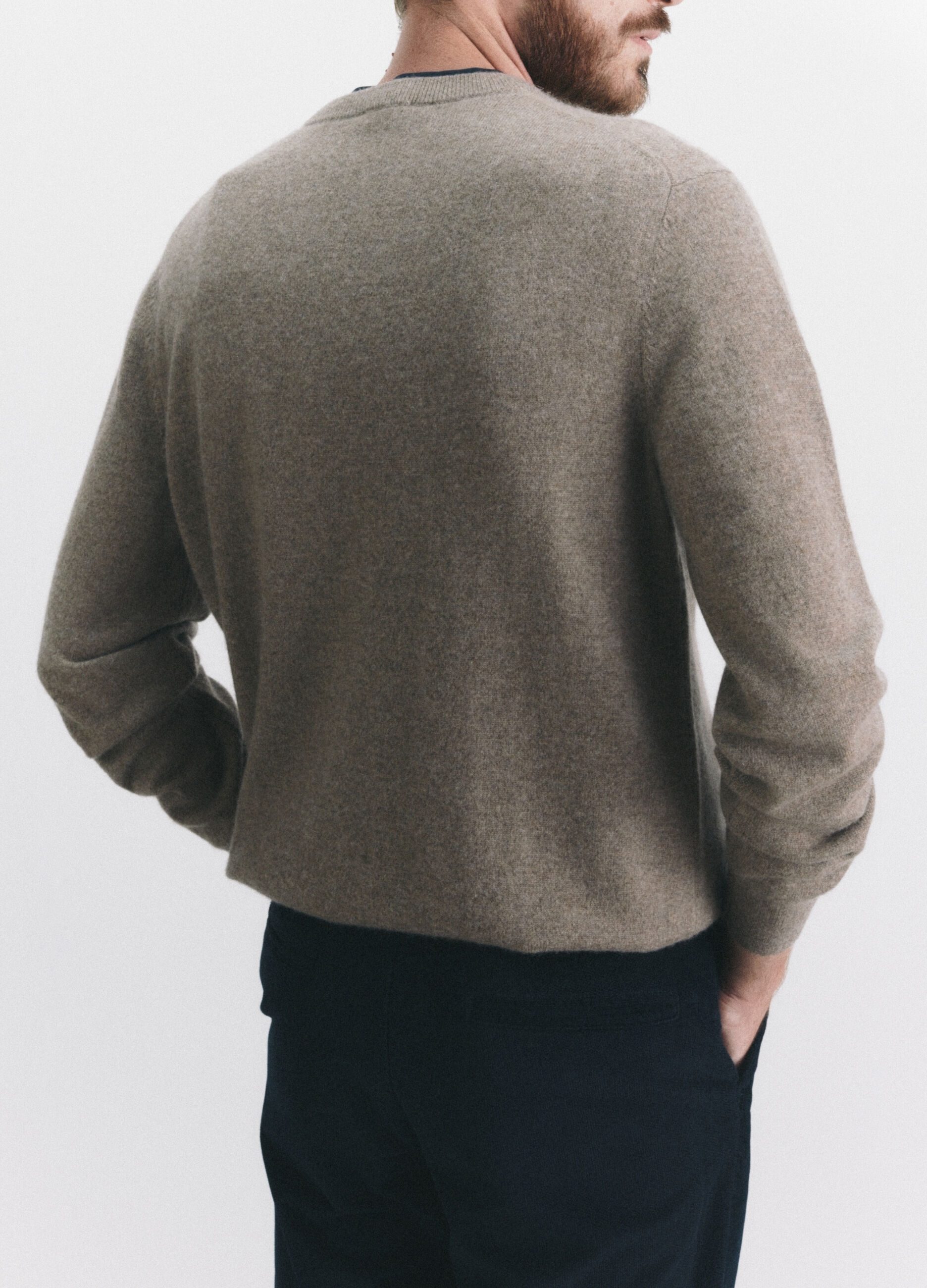 Maglione girocollo in cashmere uomo