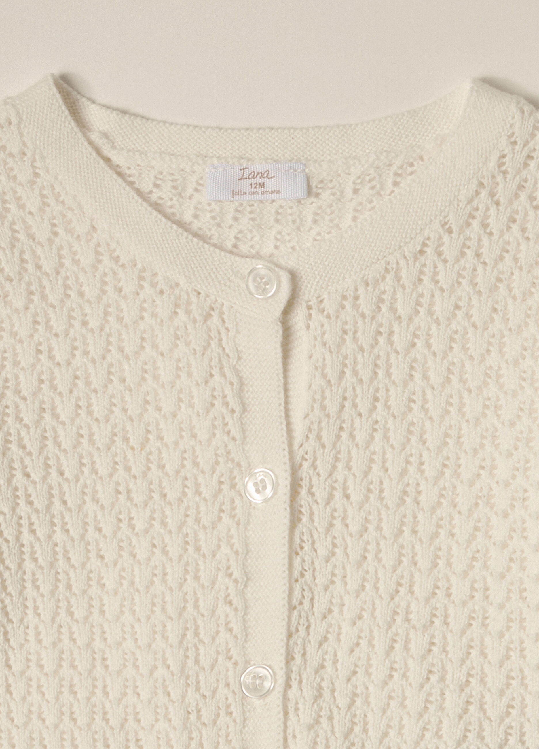 Cardigan tricot in puro cotone IANA neonata_1